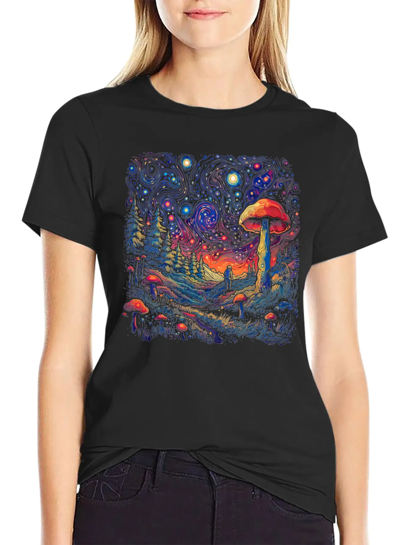 Fantasy Mushroom | Forest | Nature | Goa Festival Soft Cotton Short Sleeve Tee ¨C Unisex Wardrobe Staple