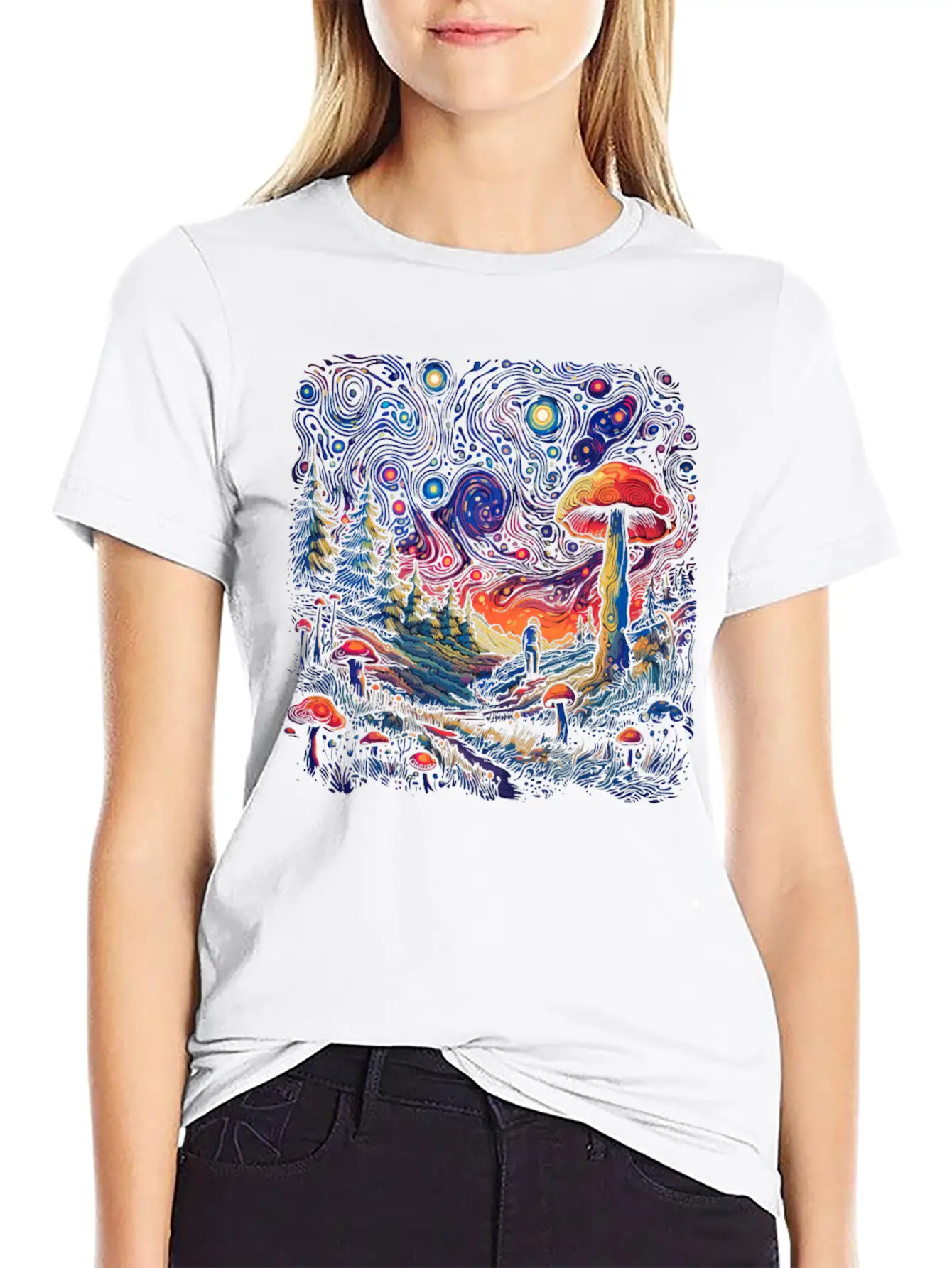 Fantasy Mushroom | Forest | Nature | Goa Festival Soft Cotton Short Sleeve Tee ¨C Unisex Wardrobe Staple
