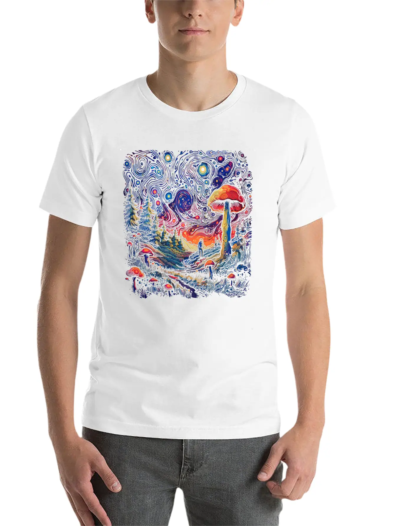 Fantasy Mushroom | Forest | Nature | Goa Festival Soft Cotton Short Sleeve Tee ¨C Unisex Wardrobe Staple