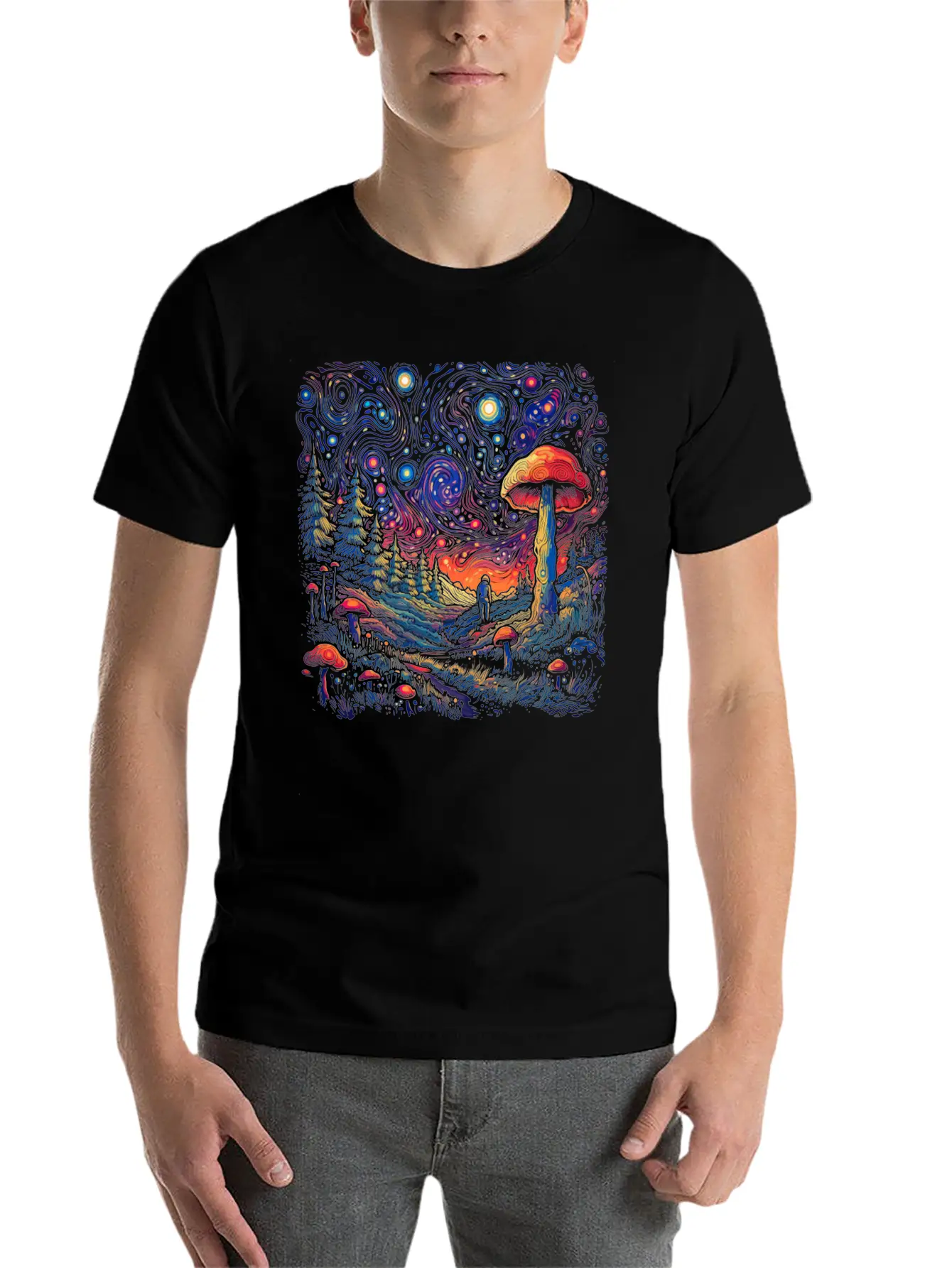 Fantasy Mushroom | Forest | Nature | Goa Festival Soft Cotton Short Sleeve Tee ¨C Unisex Wardrobe Staple