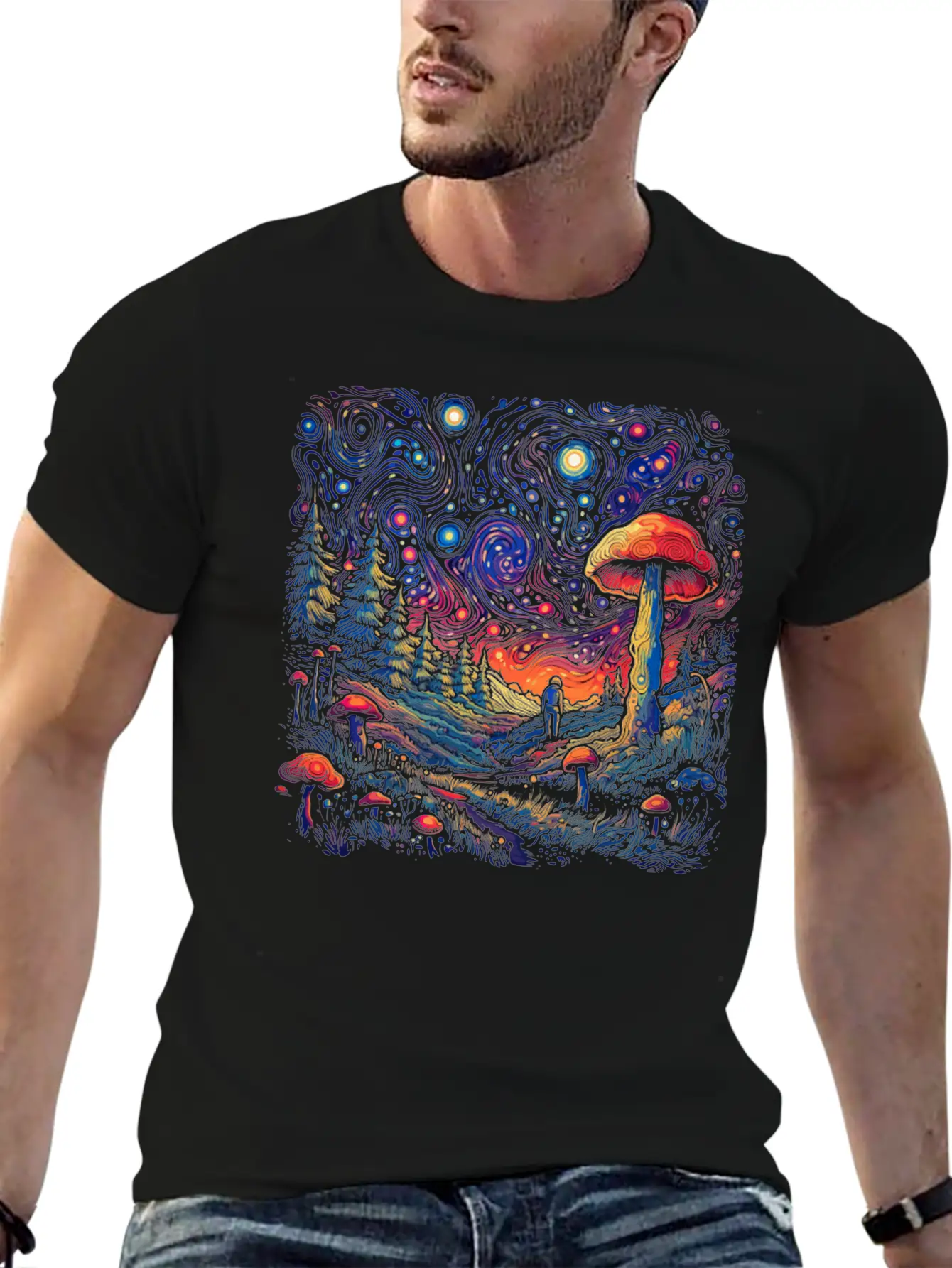 Fantasy Mushroom | Forest | Nature | Goa Festival Soft Cotton Short Sleeve Tee ¨C Unisex Wardrobe Staple