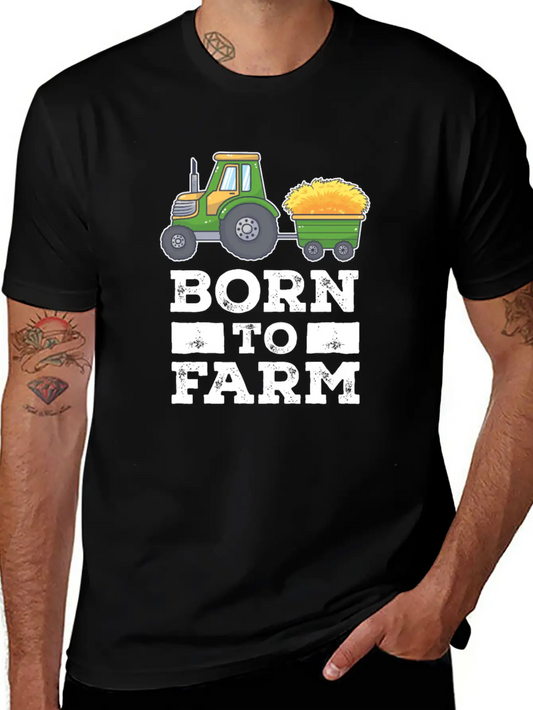 Farming Truck Cool Born To Farm Agriculture Basic Graphic T-Shirt ¨C Daily Comfort In Soft Cotton
