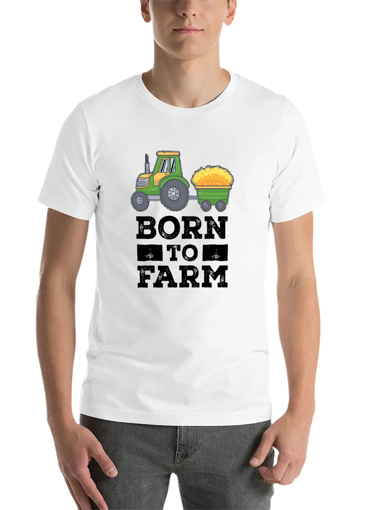 Farming Truck Cool Born To Farm Agriculture Basic Graphic T-Shirt ¨C Daily Comfort In Soft Cotton