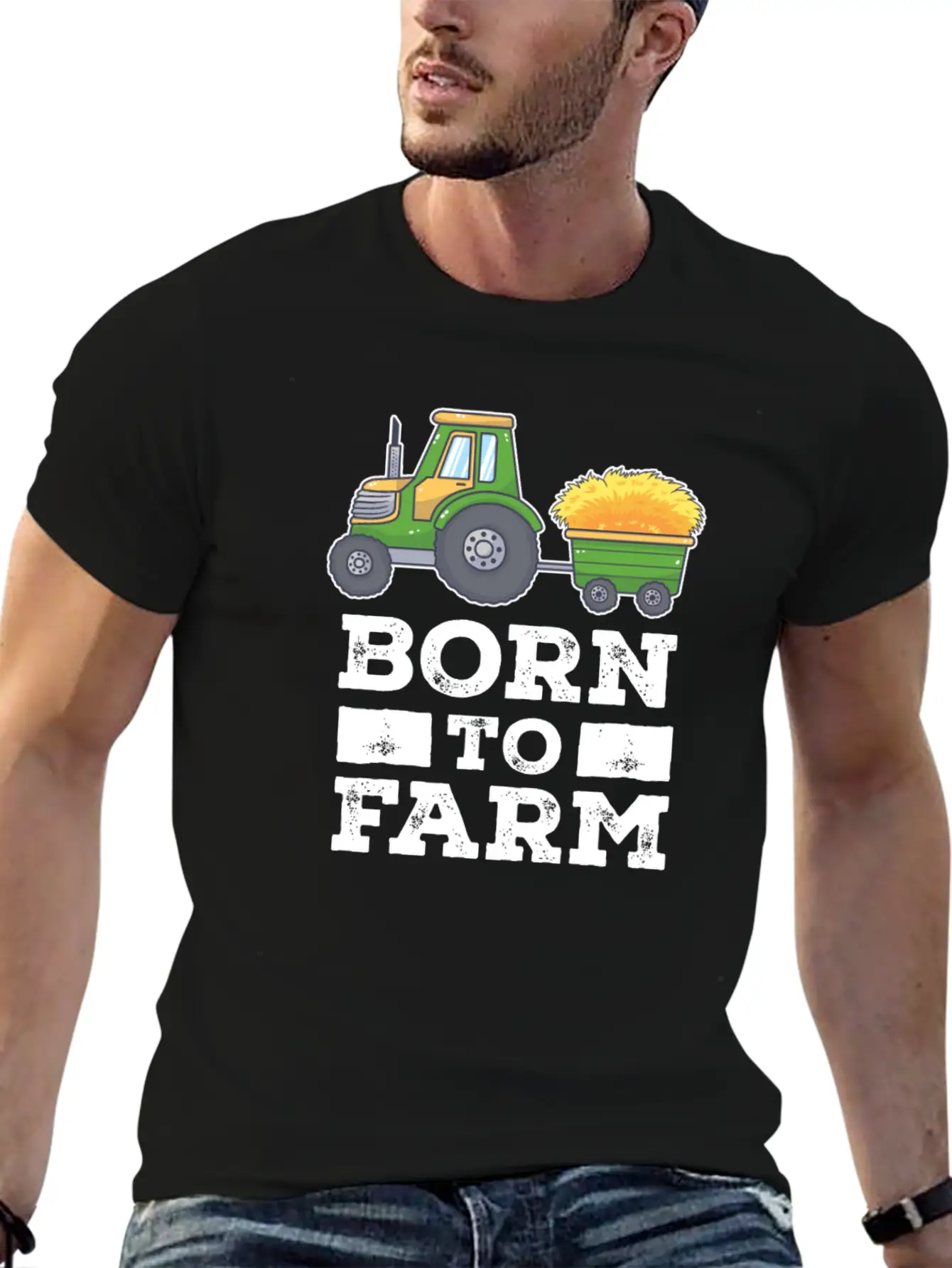 Farming Truck Cool Born To Farm Agriculture Basic Graphic T-Shirt ¨C Daily Comfort In Soft Cotton