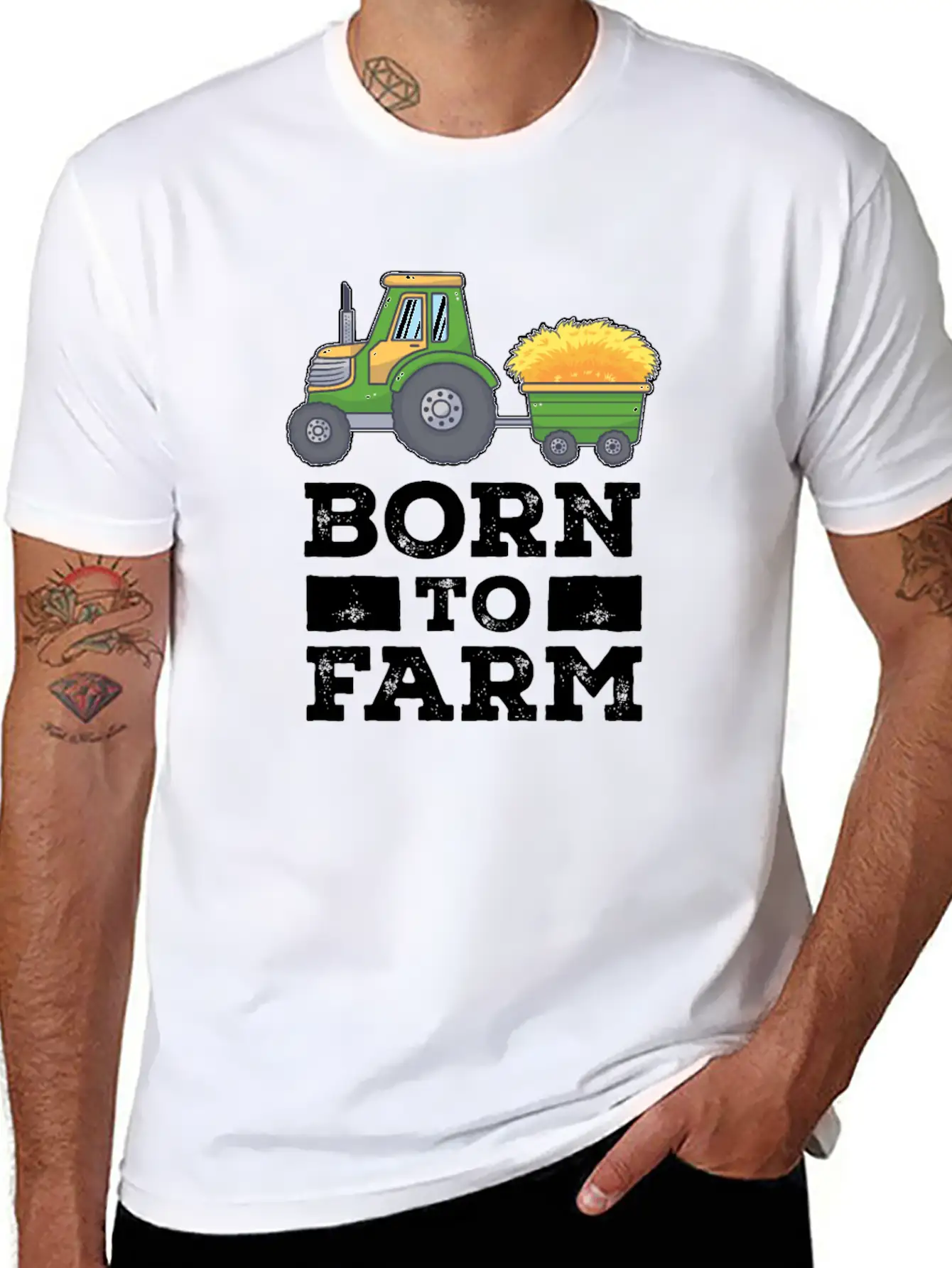 Farming Truck Cool Born To Farm Agriculture Basic Graphic T-Shirt ¨C Daily Comfort In Soft Cotton