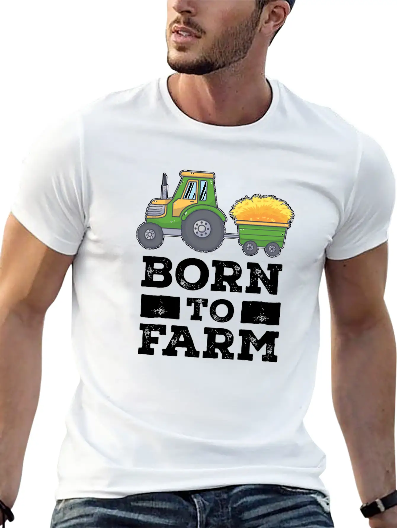 Farming Truck Cool Born To Farm Agriculture Basic Graphic T-Shirt ¨C Daily Comfort In Soft Cotton