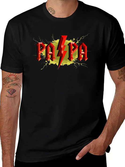 Father S Day Papa Lightning Essential Cotton Tee For Daily Outfits ¨C Unisex Style
