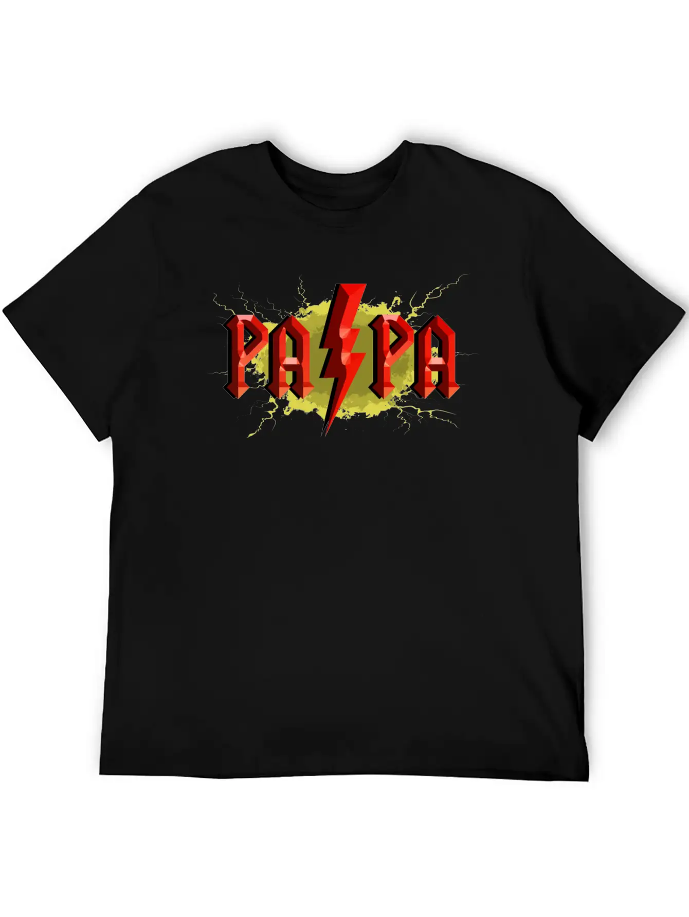 Father S Day Papa Lightning Essential Cotton Tee For Daily Outfits ¨C Unisex Style