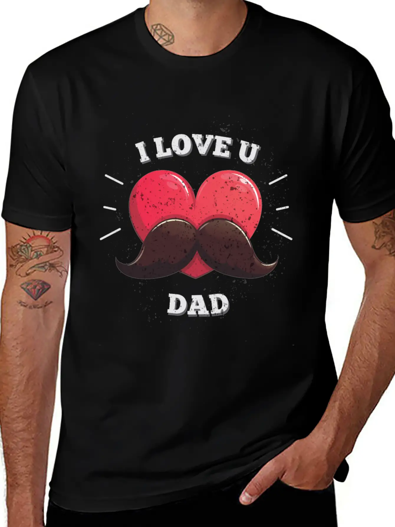 Fatherday Dad Son Daughter Grunge Basic Graphic T-Shirt ¨C Daily Comfort In Soft Cotton