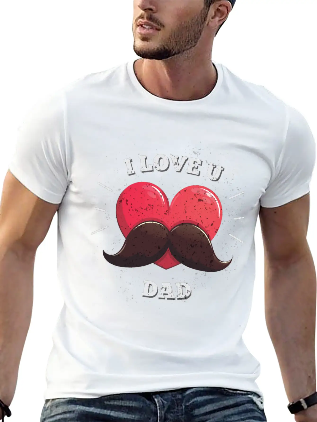 Fatherday Dad Son Daughter Grunge Basic Graphic T-Shirt ¨C Daily Comfort In Soft Cotton