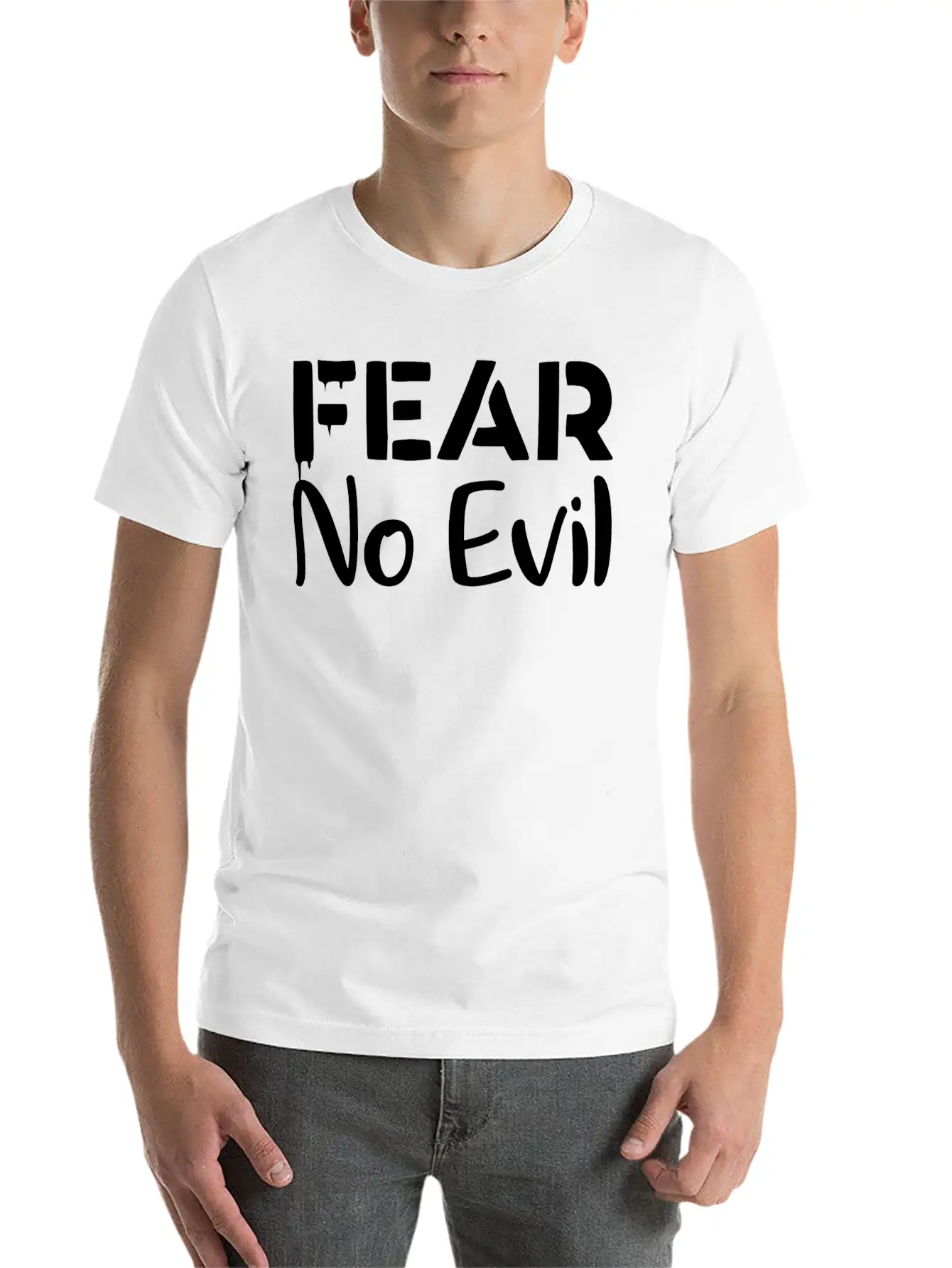 Fear No Evil Soft Cotton Short Sleeve Tee ¨C Unisex Wardrobe Staple