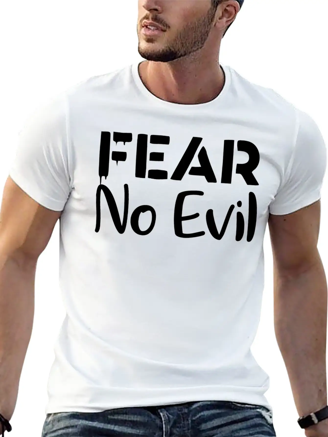 Fear No Evil Soft Cotton Short Sleeve Tee ¨C Unisex Wardrobe Staple