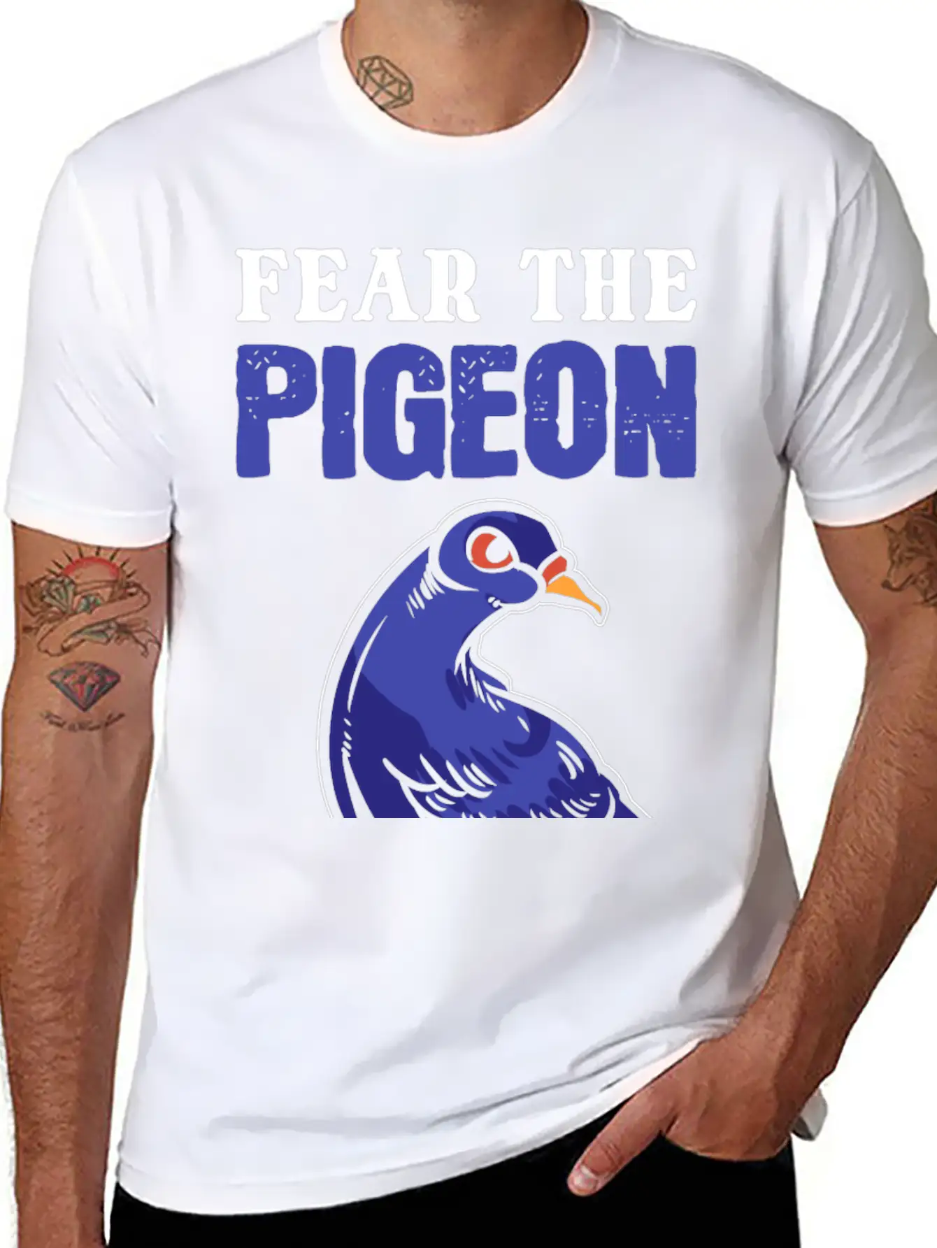 Fear The Pigeon Zoologist Gift Essential Cotton Tee For Daily Outfits ¨C Unisex Style