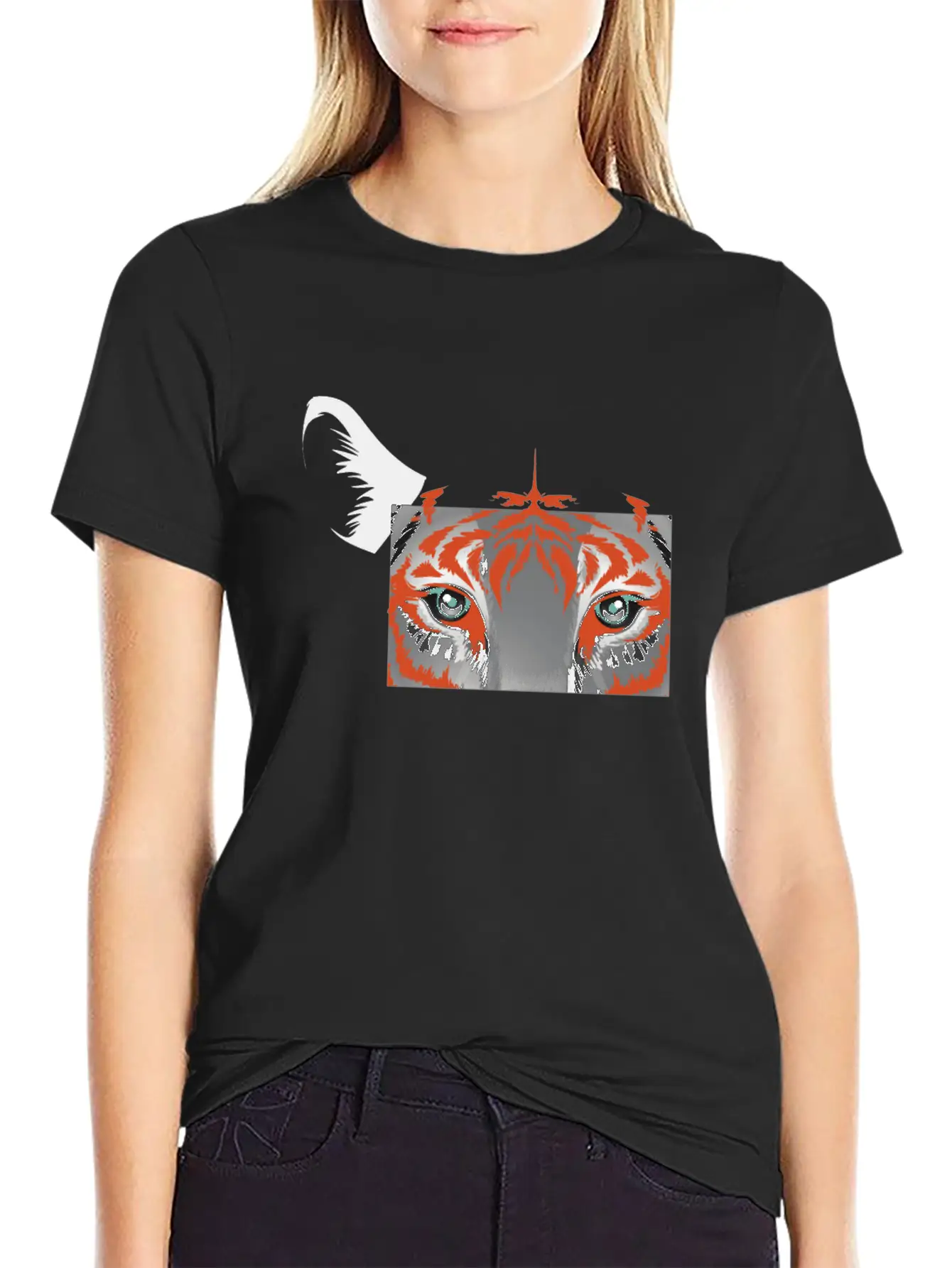 Fearless Big Cat Tiger Eye Tiger Face Tiger Head Basic Graphic T-Shirt ¨C Daily Comfort In Soft Cotton