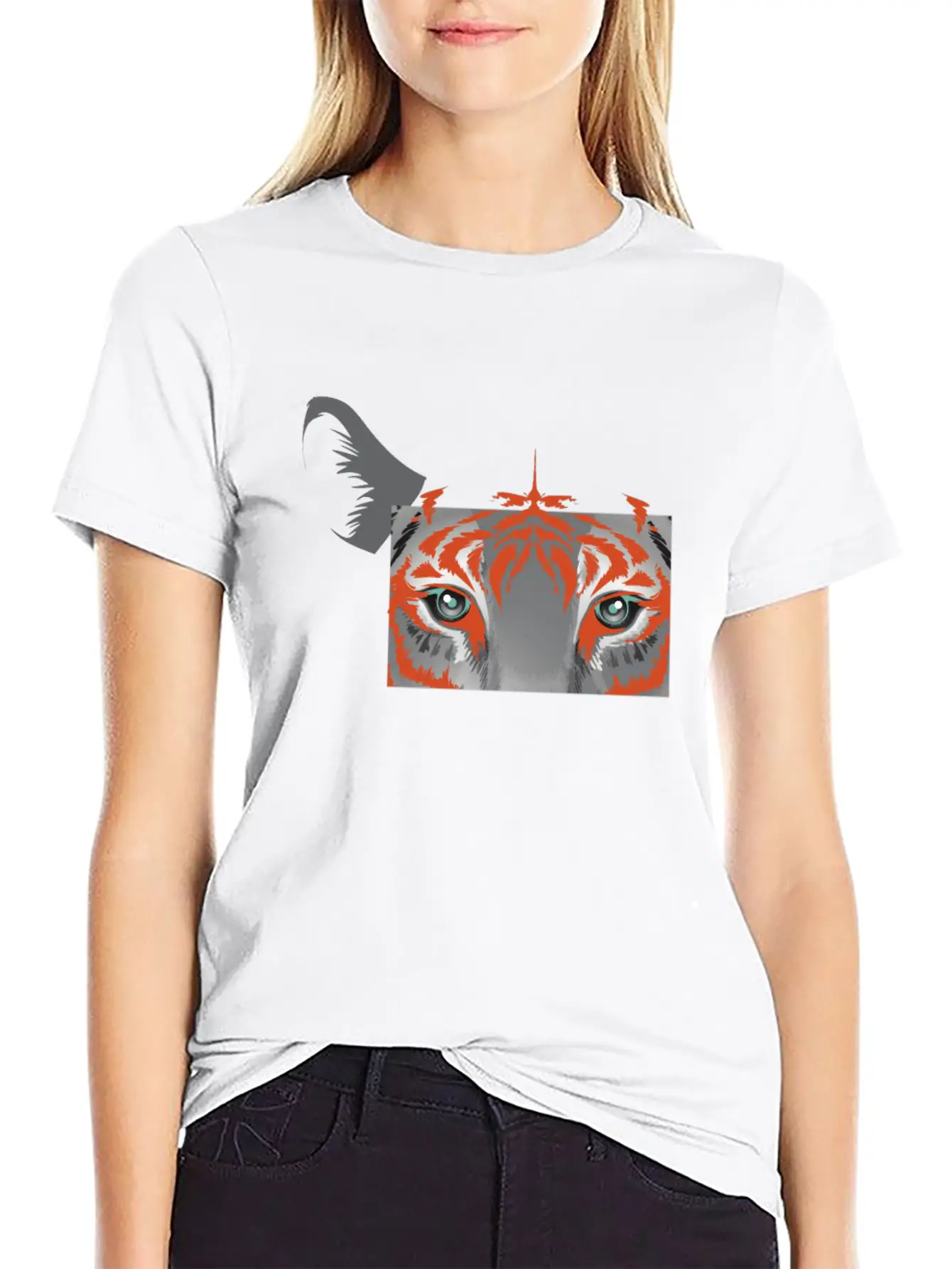 Fearless Big Cat Tiger Eye Tiger Face Tiger Head Basic Graphic T-Shirt ¨C Daily Comfort In Soft Cotton