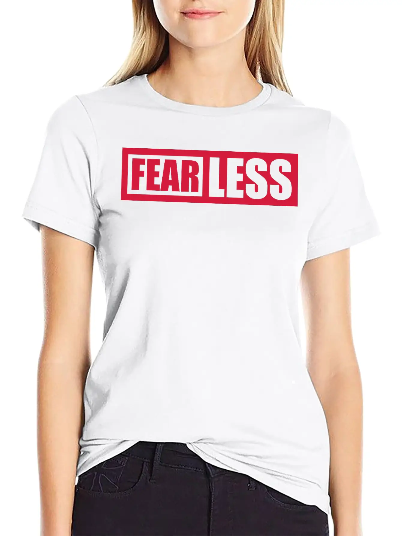Fearless Text Quote Essential Cotton Tee For Daily Outfits ¨C Unisex Style