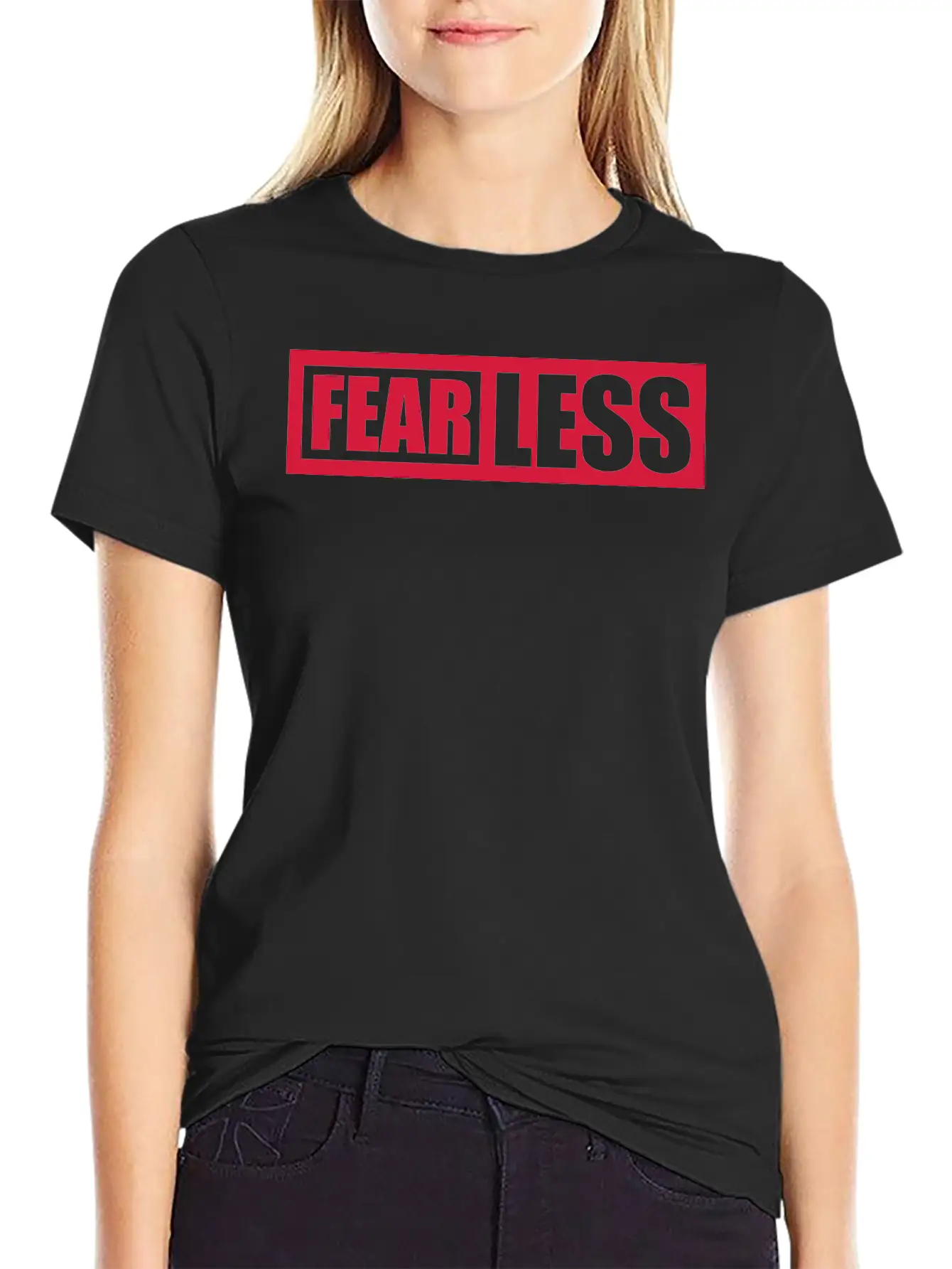 Fearless Text Quote Essential Cotton Tee For Daily Outfits ¨C Unisex Style