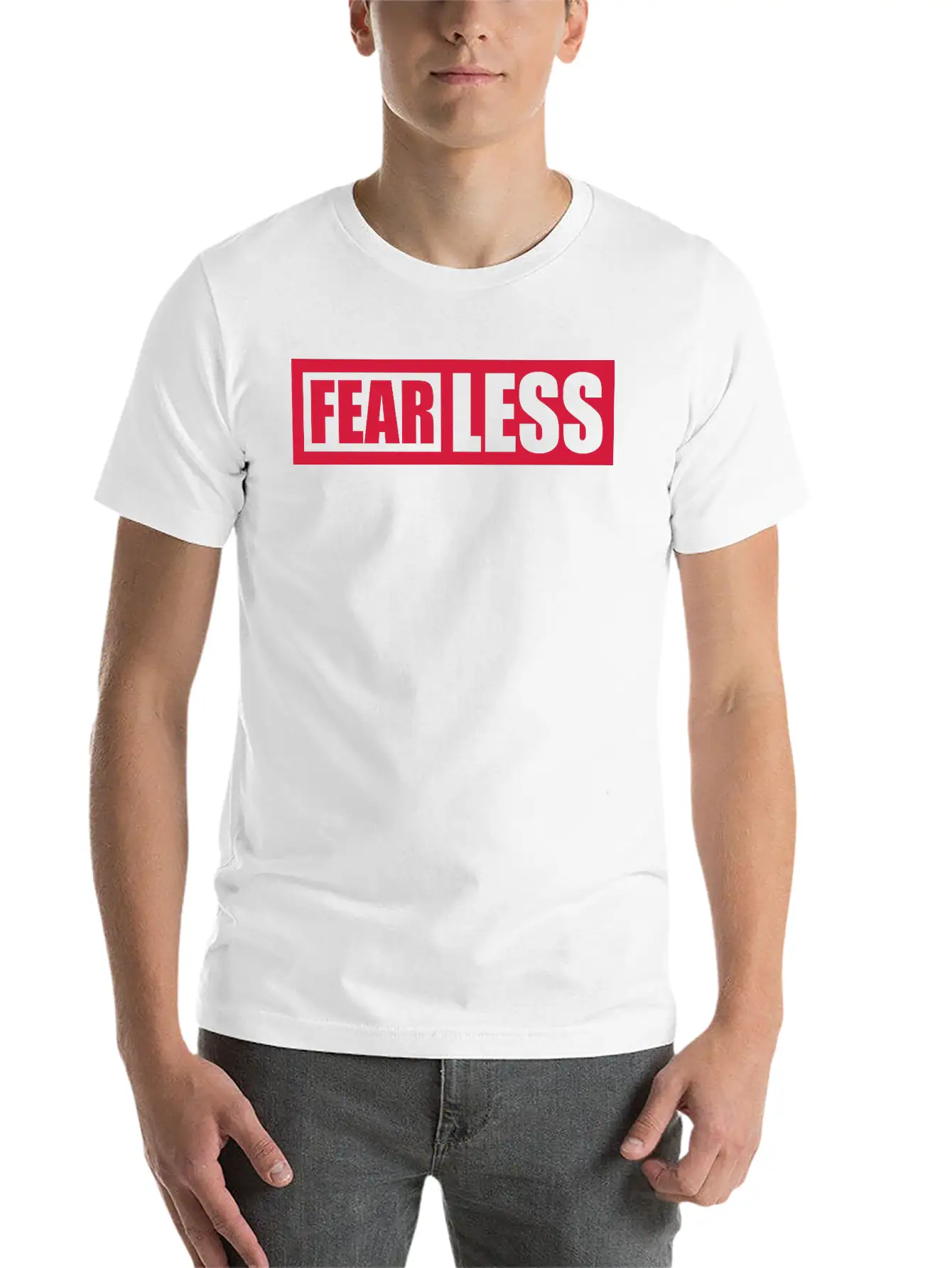Fearless Text Quote Essential Cotton Tee For Daily Outfits ¨C Unisex Style