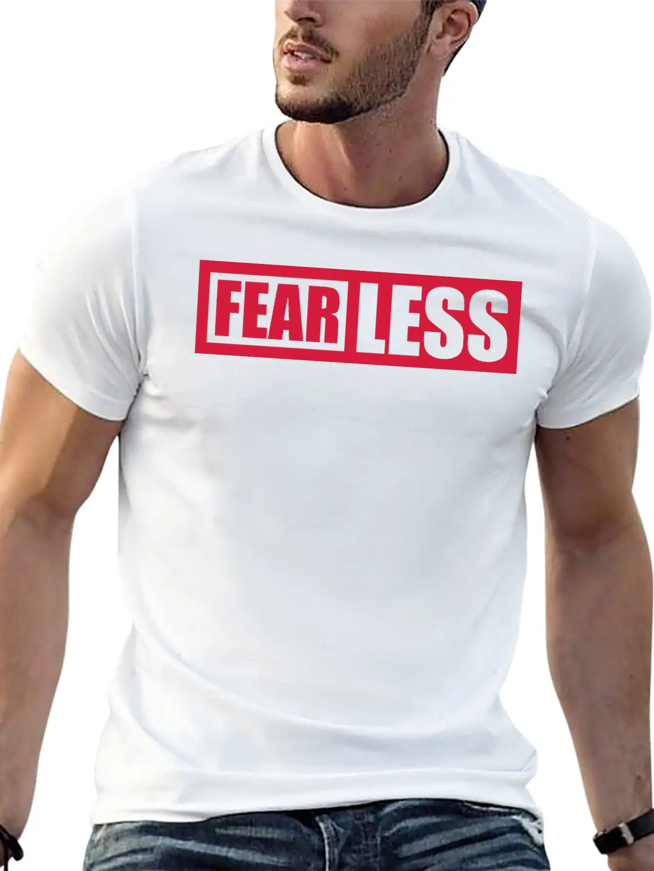 Fearless Text Quote Essential Cotton Tee For Daily Outfits ¨C Unisex Style