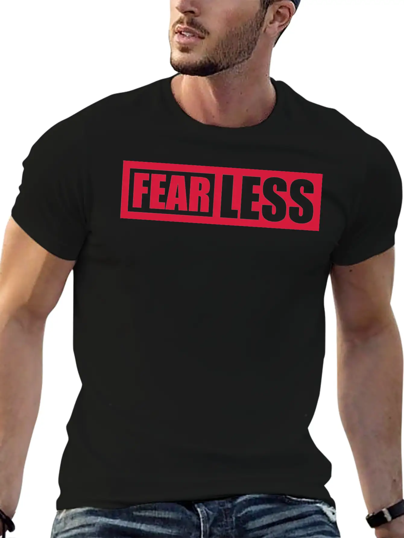 Fearless Text Quote Essential Cotton Tee For Daily Outfits ¨C Unisex Style