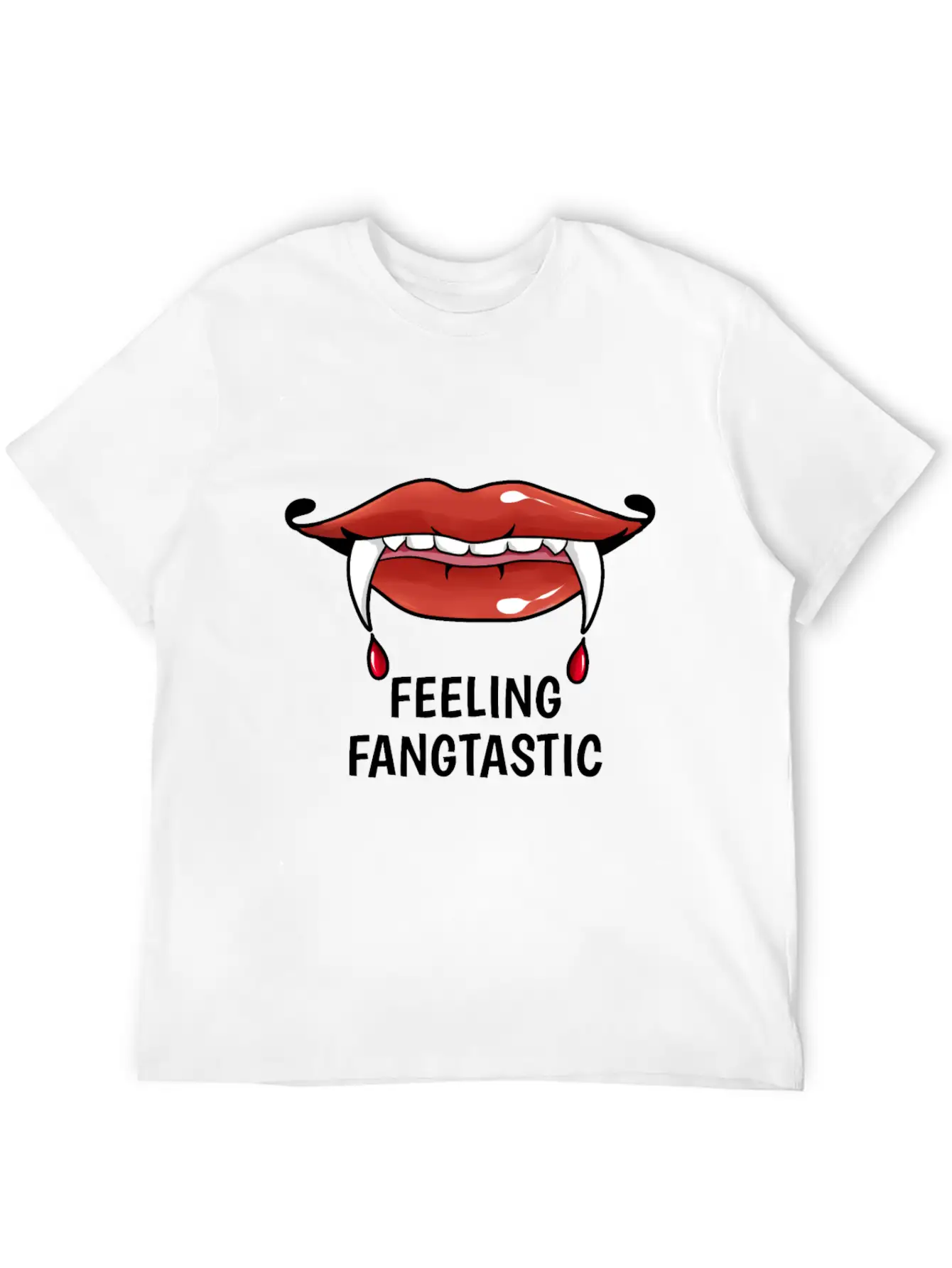 Feeling Fangtastic Halloween Vampire Soft Cotton Short Sleeve Tee ¨C Unisex Wardrobe Staple