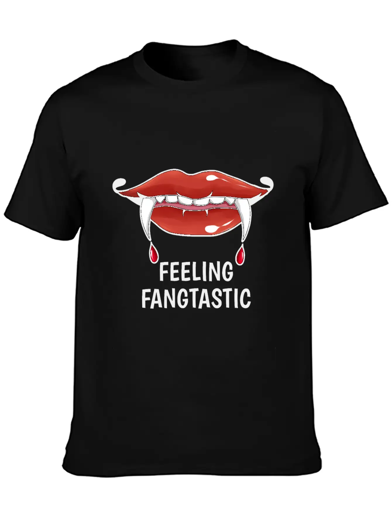 Feeling Fangtastic Halloween Vampire Soft Cotton Short Sleeve Tee ¨C Unisex Wardrobe Staple