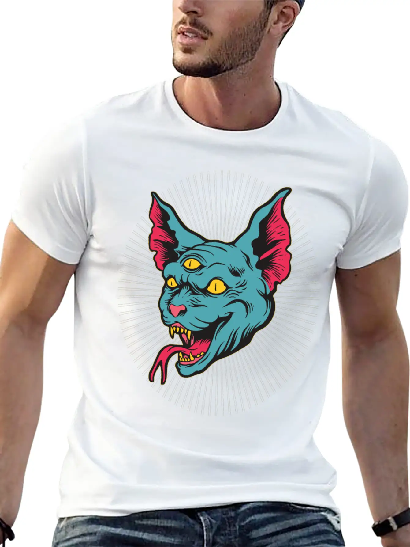 Feline Mutant Essential Cotton Tee For Daily Outfits ¨C Unisex Style