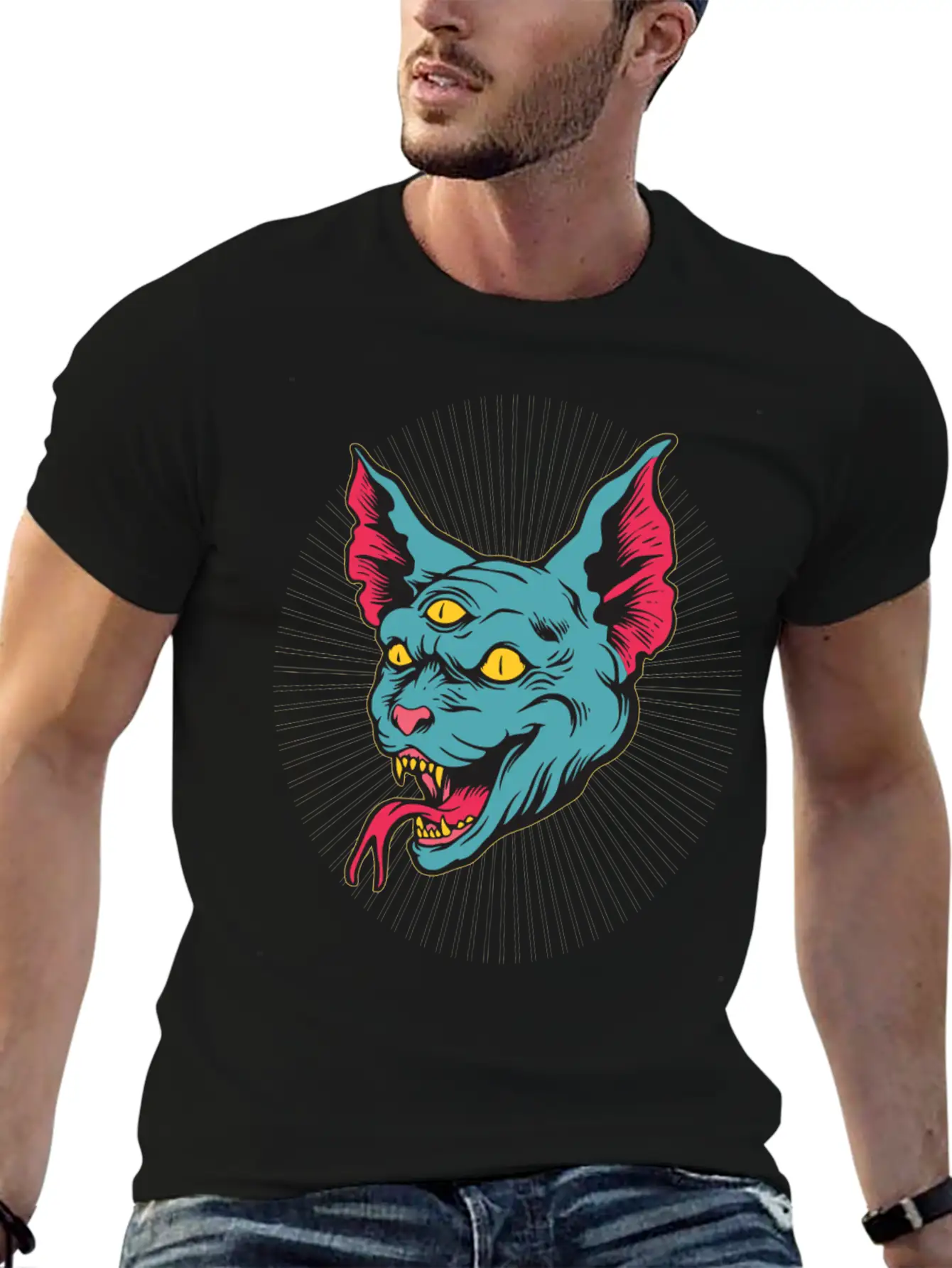 Feline Mutant Essential Cotton Tee For Daily Outfits ¨C Unisex Style