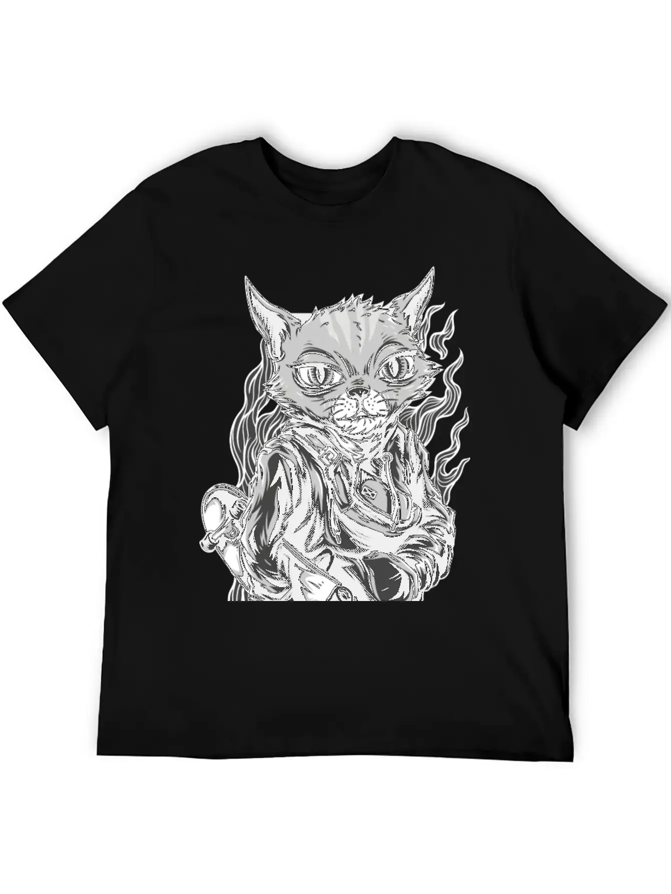 Feline Skater Essential Cotton Tee For Daily Outfits ¨C Unisex Style
