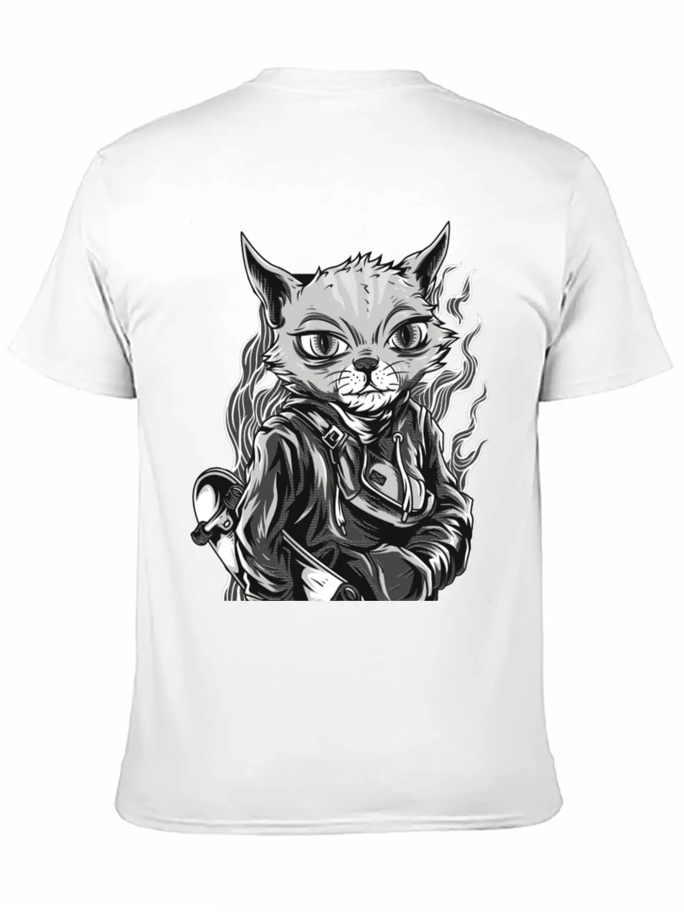 Feline Skater Essential Cotton Tee For Daily Outfits ¨C Unisex Style