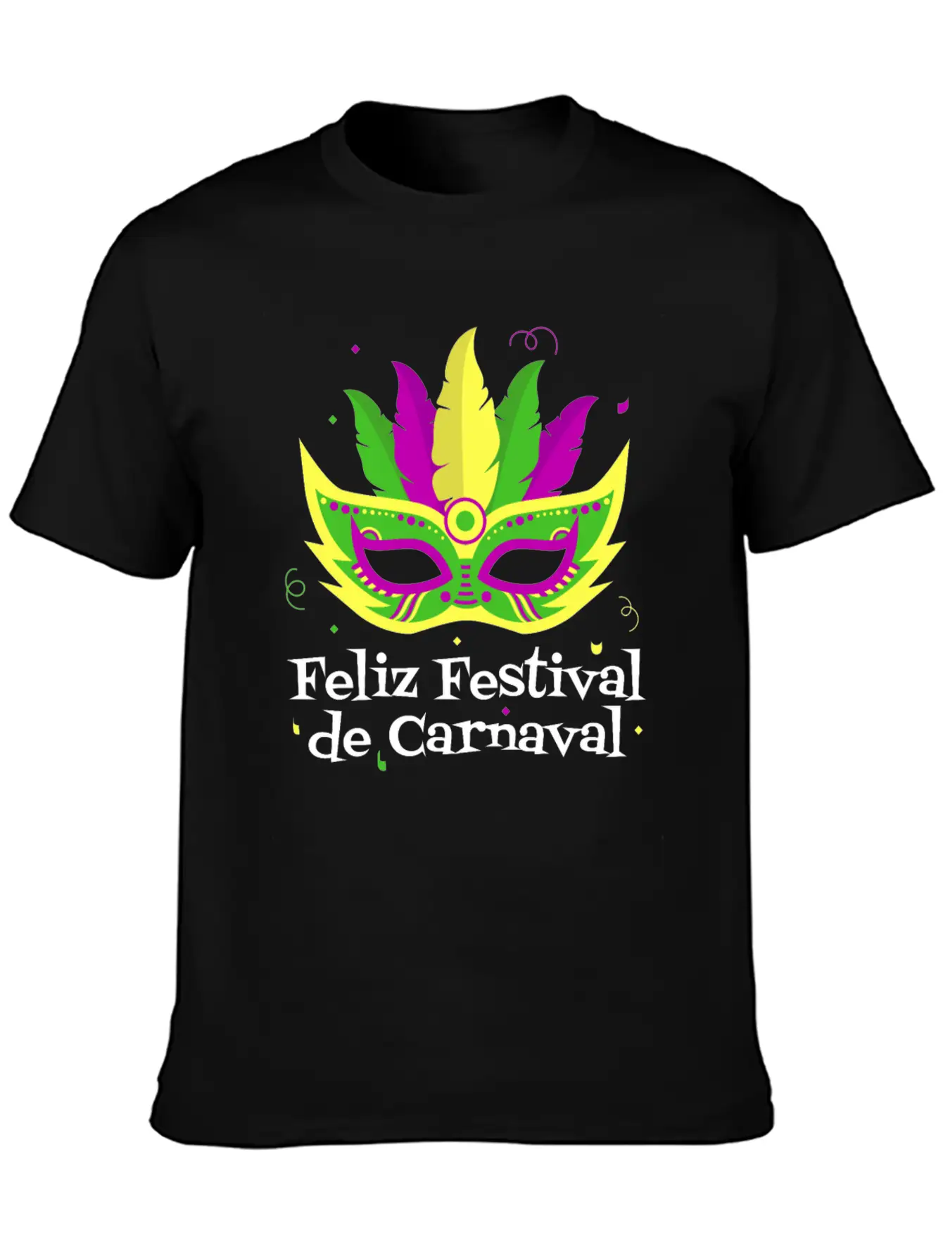 Feliz Festival De Carnaval Basic Graphic T-Shirt ¨C Daily Comfort In Soft Cotton