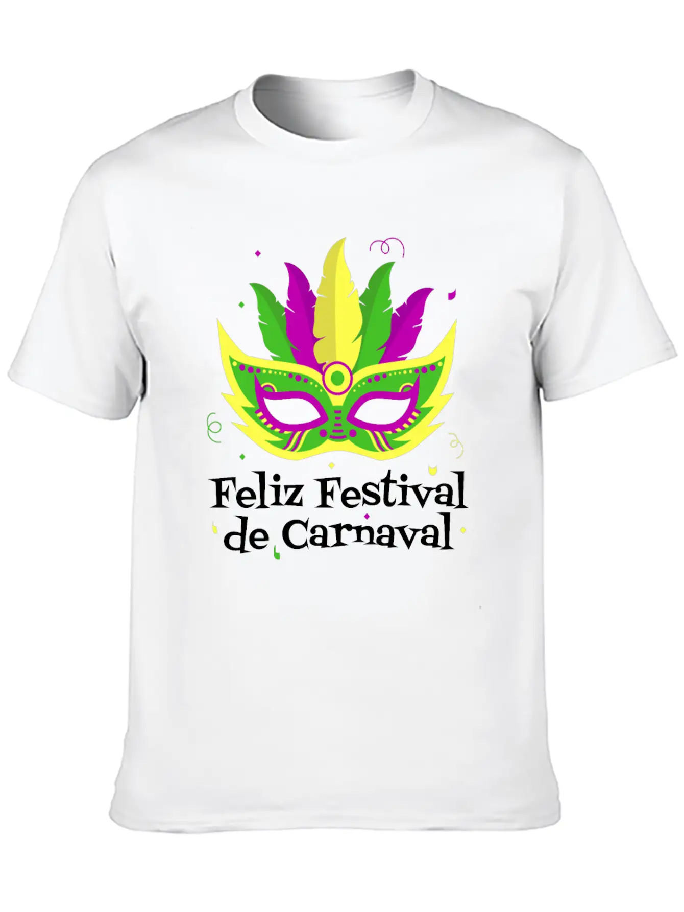 Feliz Festival De Carnaval Basic Graphic T-Shirt ¨C Daily Comfort In Soft Cotton