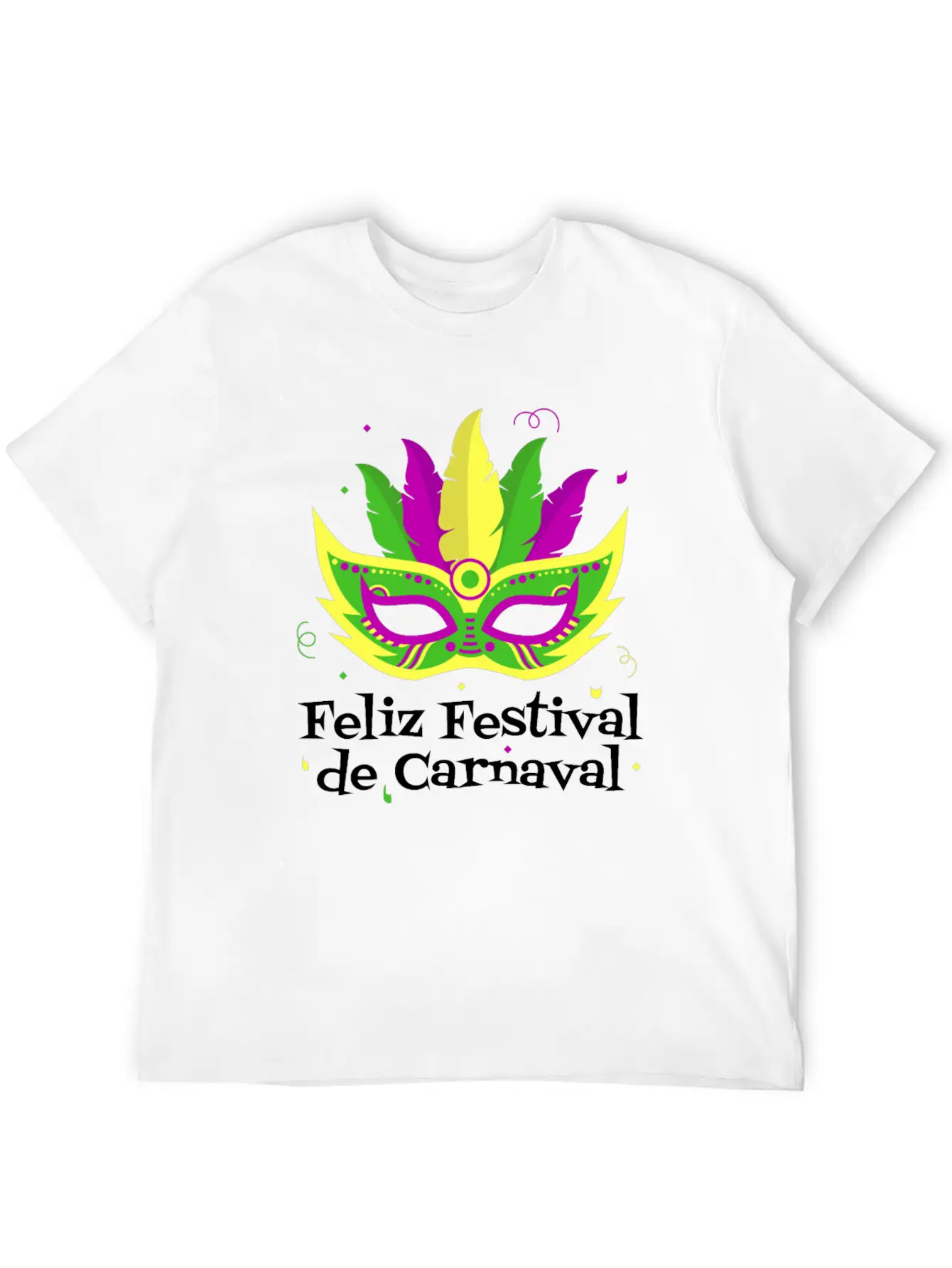 Feliz Festival De Carnaval Basic Graphic T-Shirt ¨C Daily Comfort In Soft Cotton