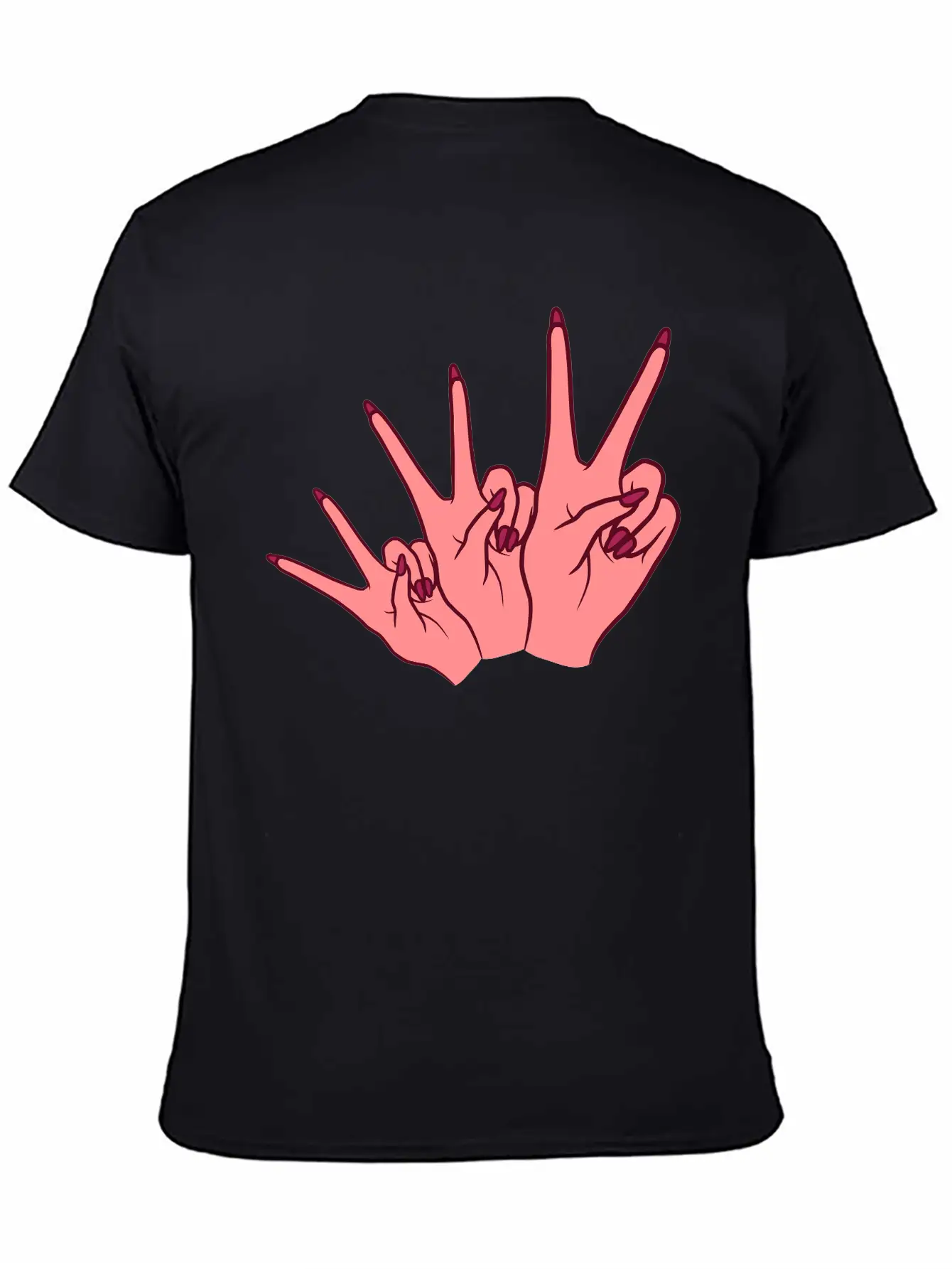 Feminism Victory Hand Sign Essential Cotton Tee For Daily Outfits ¨C Unisex Style