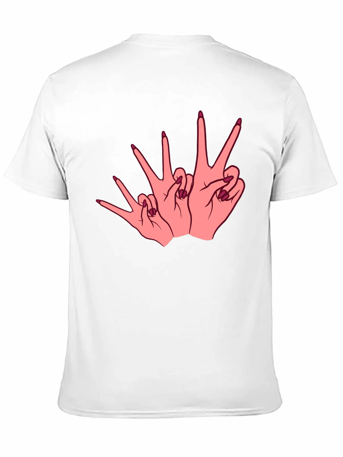 Feminism Victory Hand Sign Essential Cotton Tee For Daily Outfits ¨C Unisex Style
