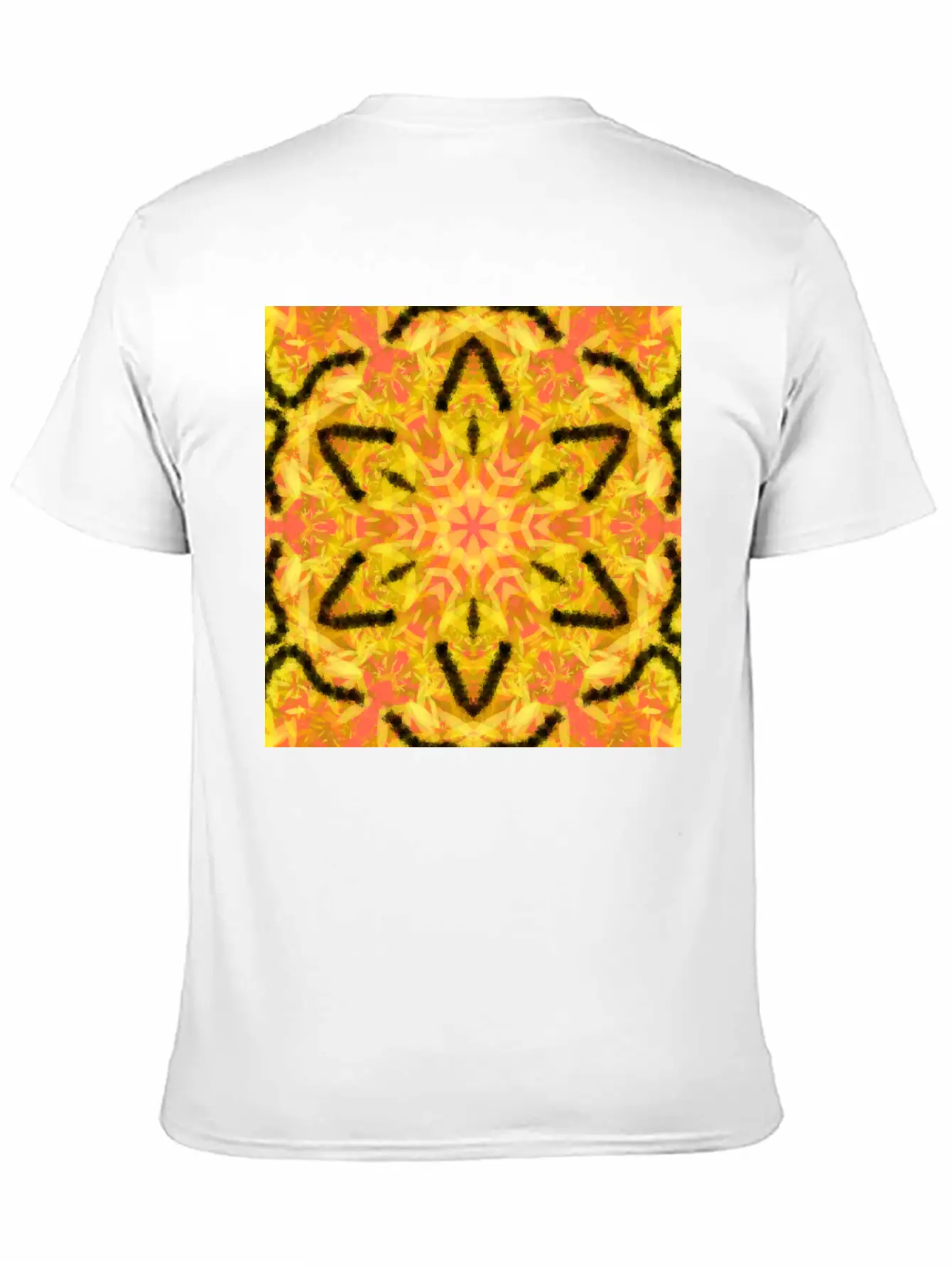 Fiery Star Flower Mandala Unisex Casual T-Shirt ¨C Clean Design For Daily Comfort