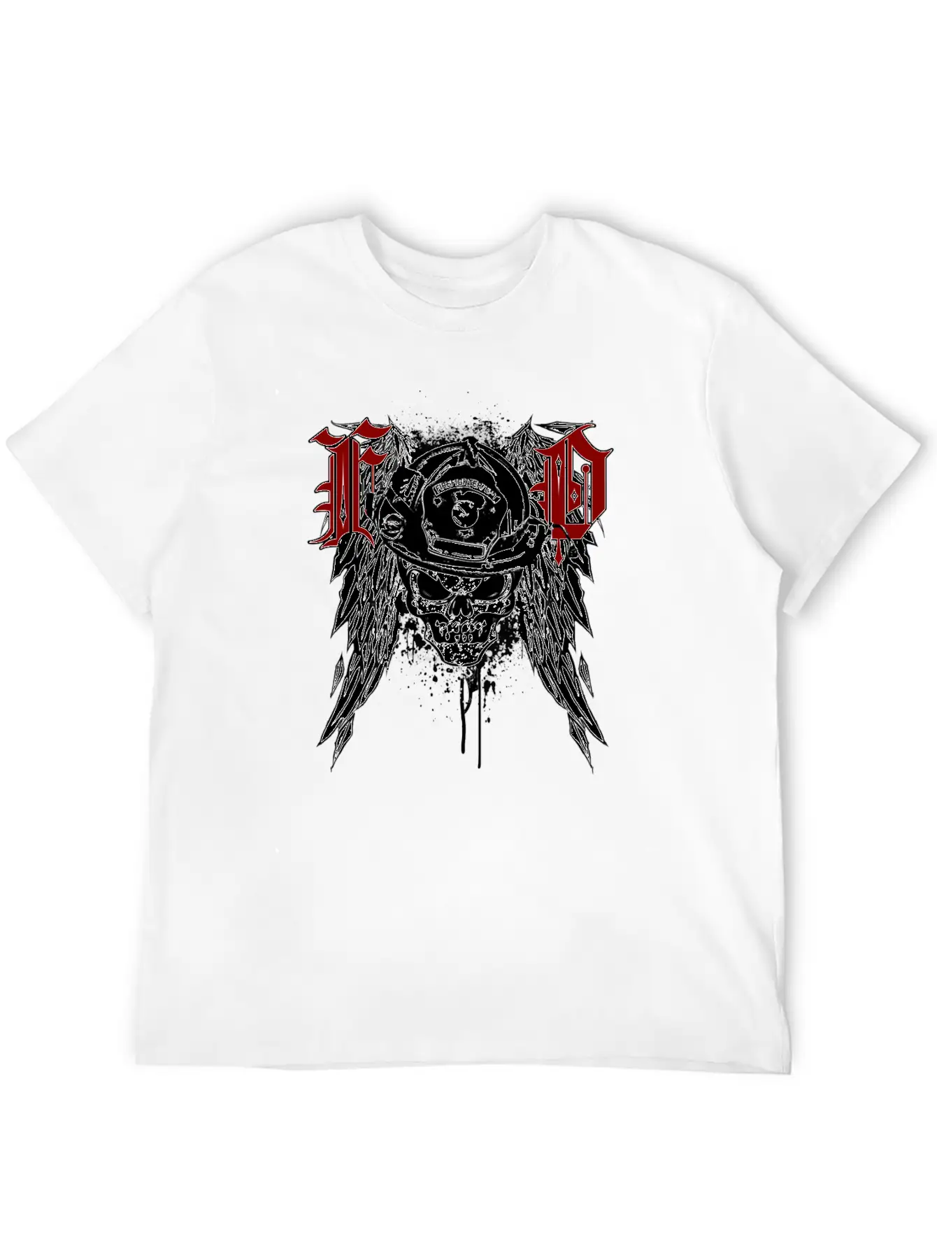 Fire Dept Skull Basic Graphic T-Shirt ¨C Daily Comfort In Soft Cotton