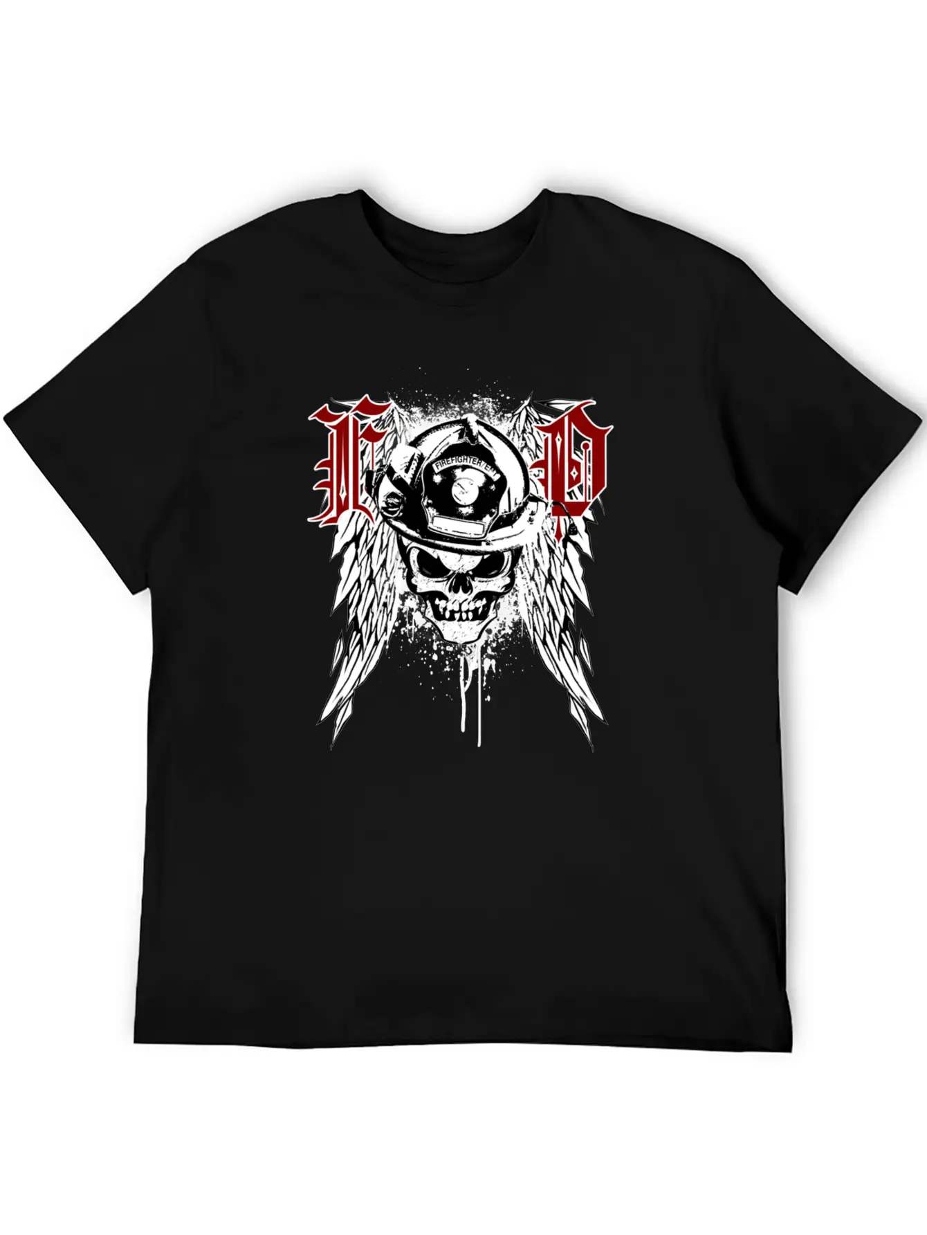 Fire Dept Skull Basic Graphic T-Shirt ¨C Daily Comfort In Soft Cotton