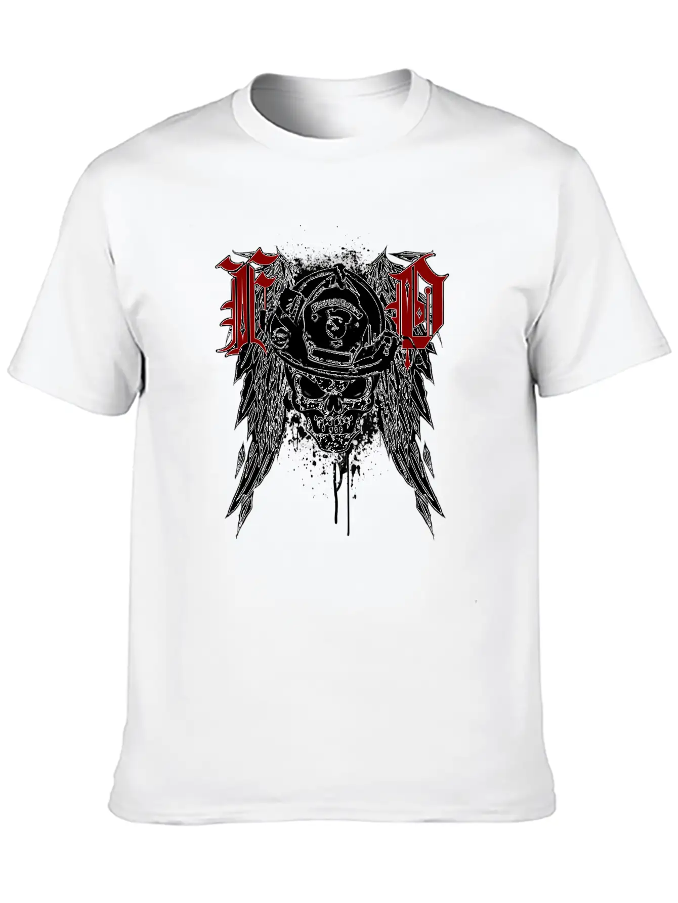 Fire Dept Skull Basic Graphic T-Shirt ¨C Daily Comfort In Soft Cotton