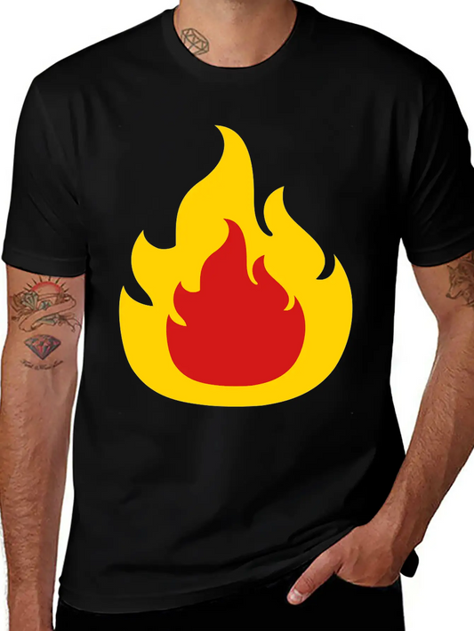 Fire Design Burn Basic Graphic T-Shirt ¨C Daily Comfort In Soft Cotton