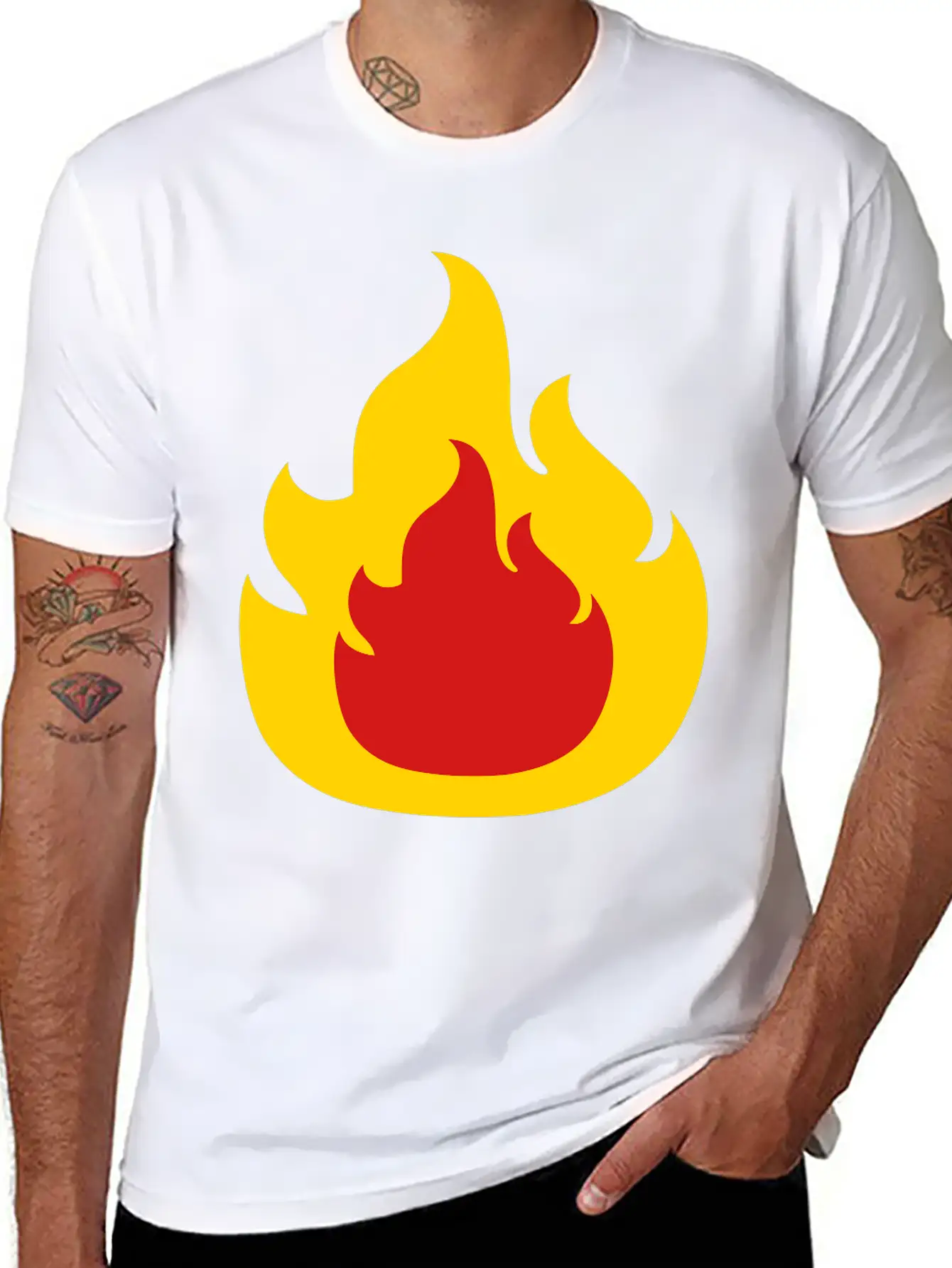 Fire Design Burn Basic Graphic T-Shirt ¨C Daily Comfort In Soft Cotton