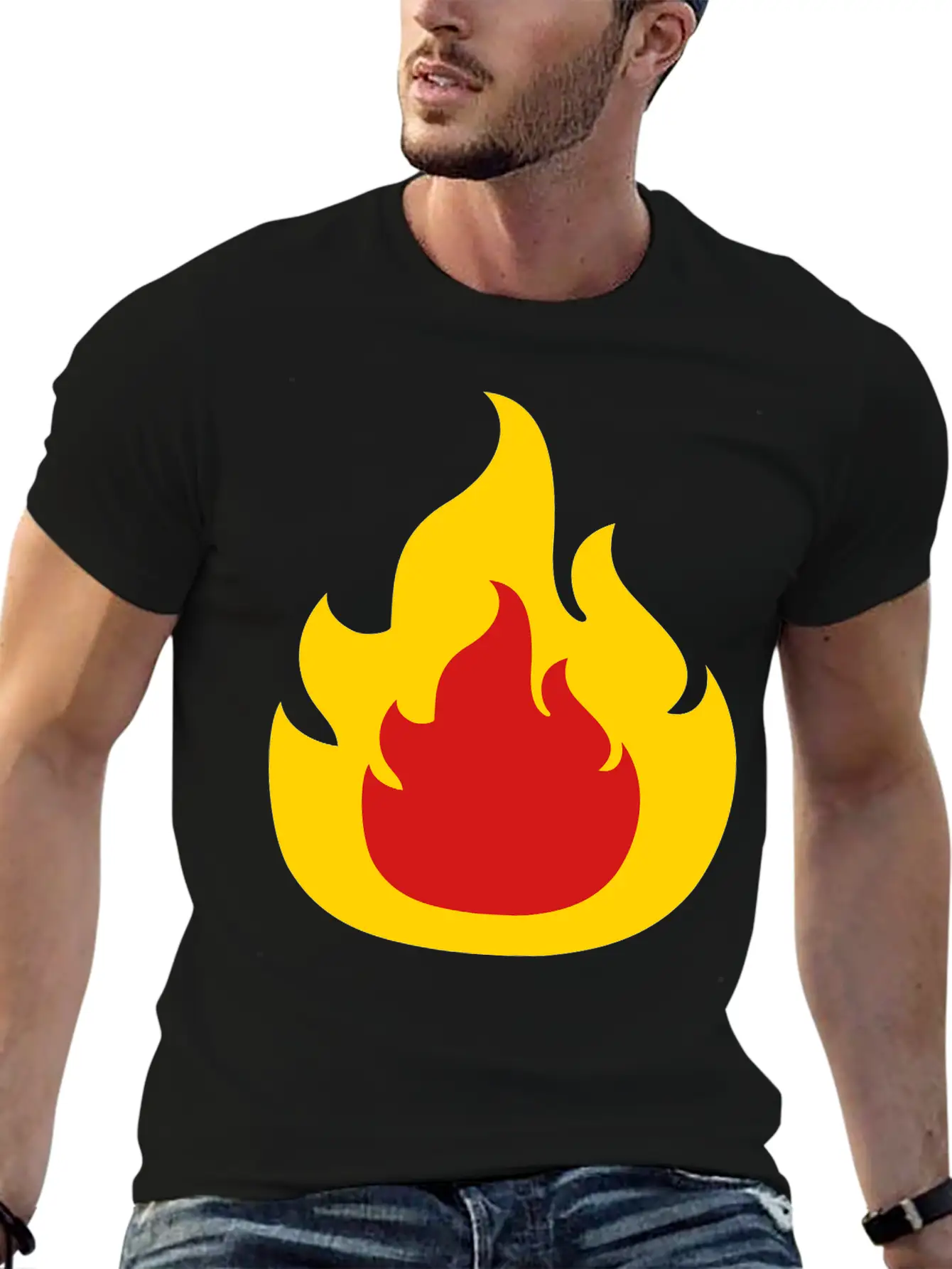 Fire Design Burn Basic Graphic T-Shirt ¨C Daily Comfort In Soft Cotton