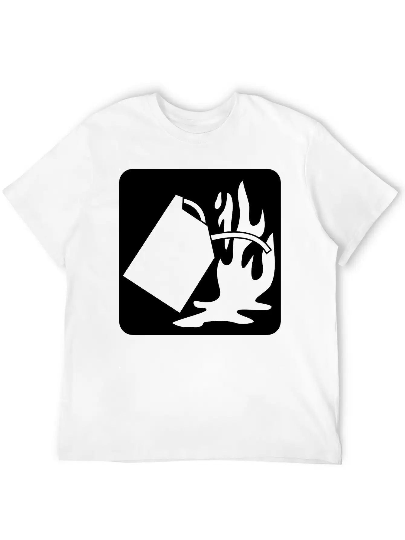Fire Extinguisher Pictogram Class B Basic Graphic T-Shirt ¨C Daily Comfort In Soft Cotton