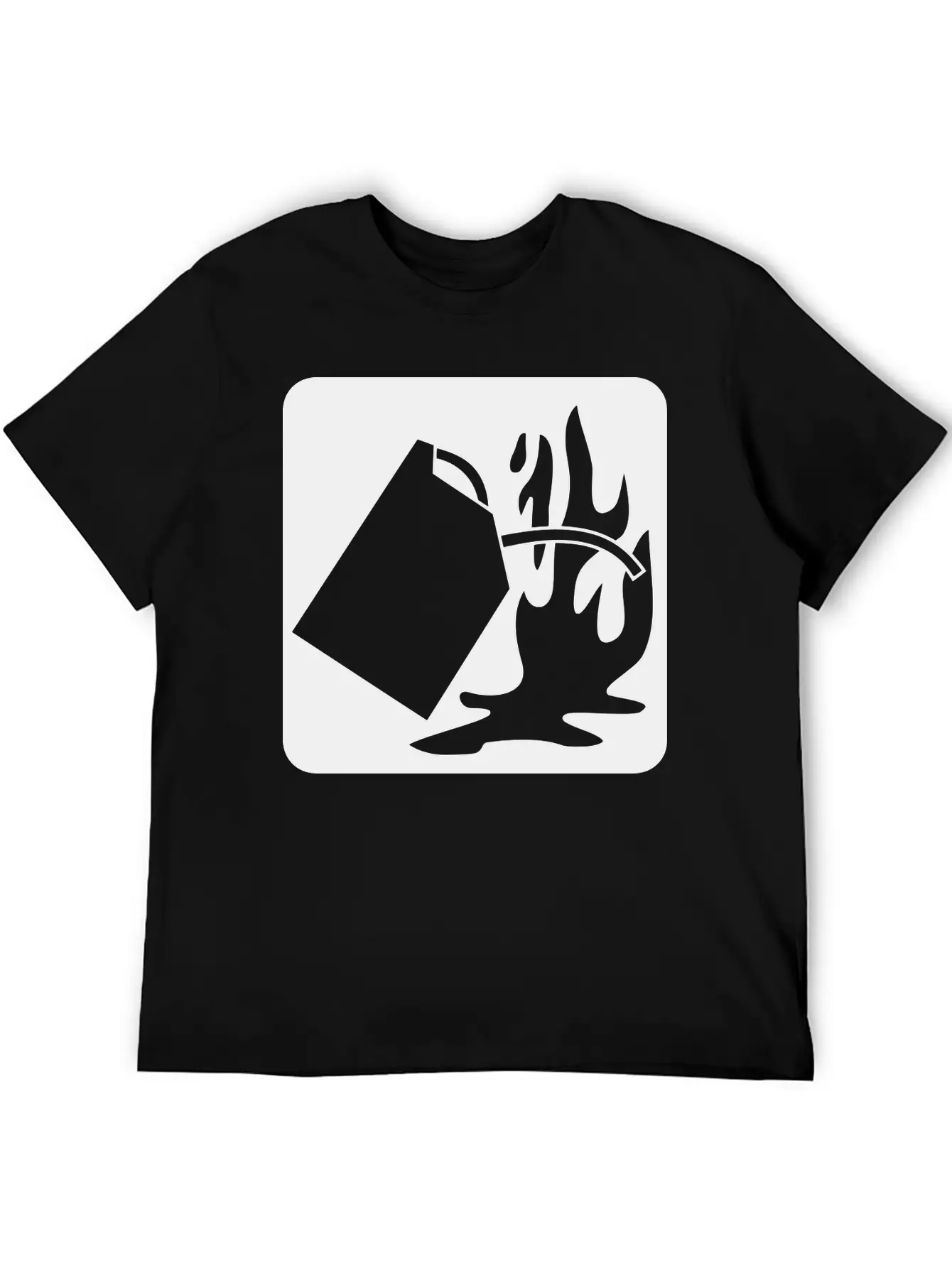 Fire Extinguisher Pictogram Class B Basic Graphic T-Shirt ¨C Daily Comfort In Soft Cotton