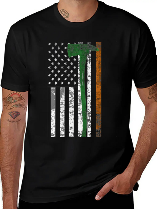 Firefighter Flag Basic Graphic T-Shirt ¨C Daily Comfort In Soft Cotton
