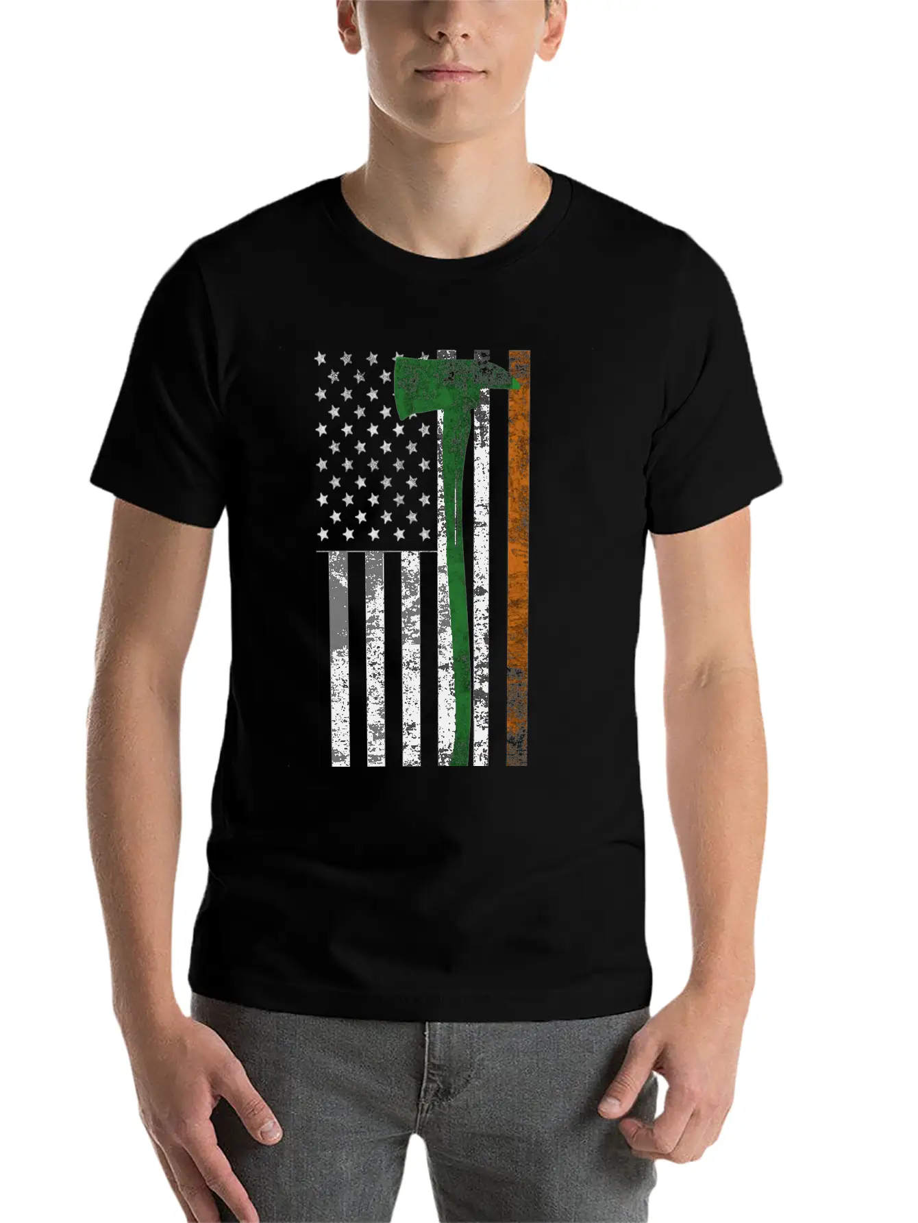 Firefighter Flag Basic Graphic T-Shirt ¨C Daily Comfort In Soft Cotton