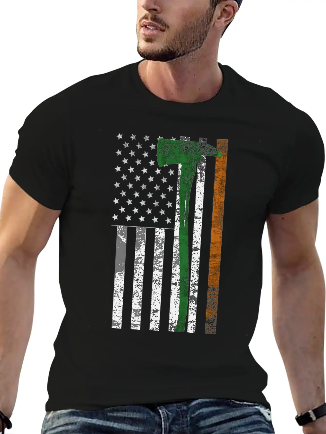 Firefighter Flag Basic Graphic T-Shirt ¨C Daily Comfort In Soft Cotton