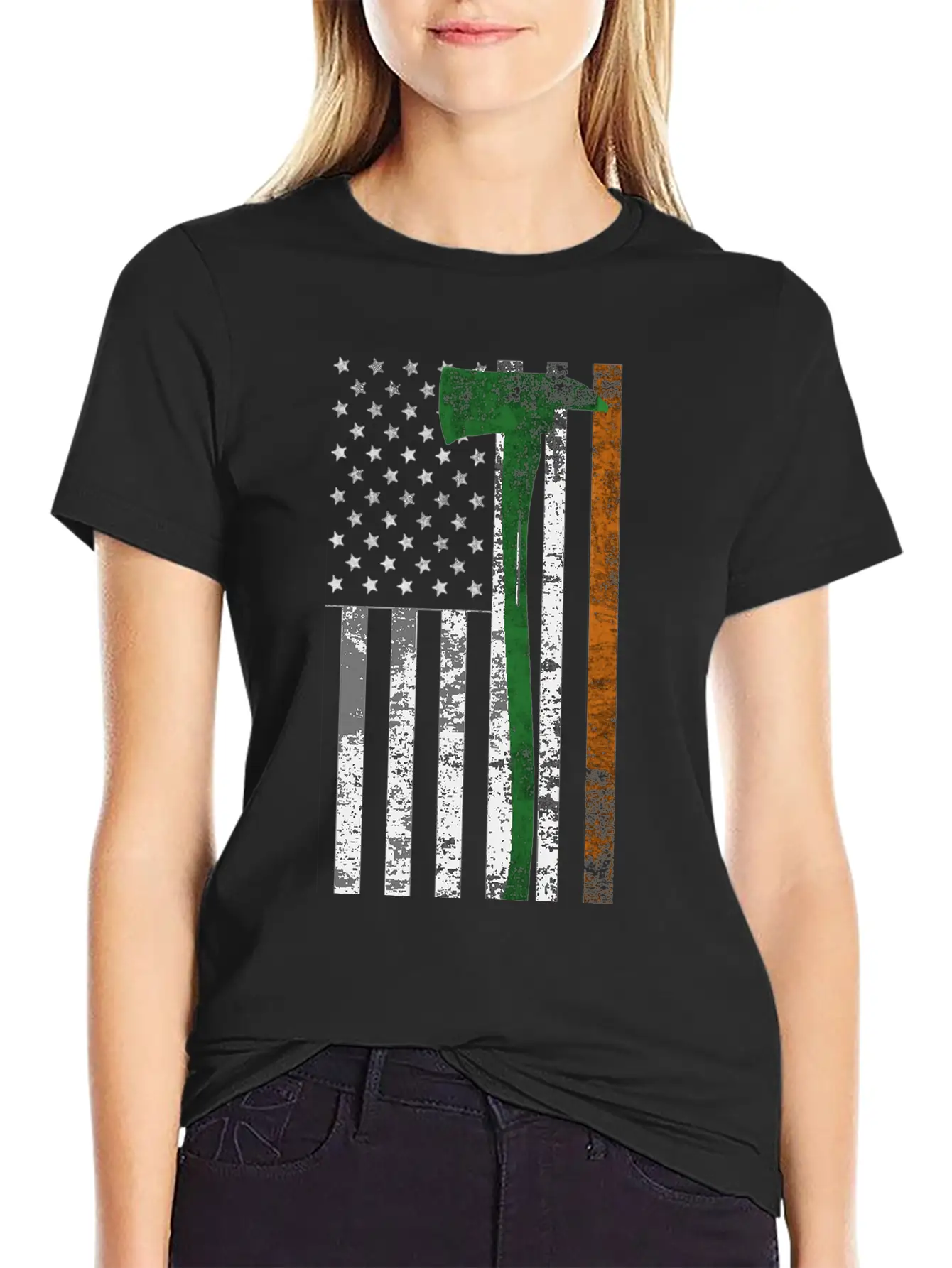 Firefighter Flag Basic Graphic T-Shirt ¨C Daily Comfort In Soft Cotton