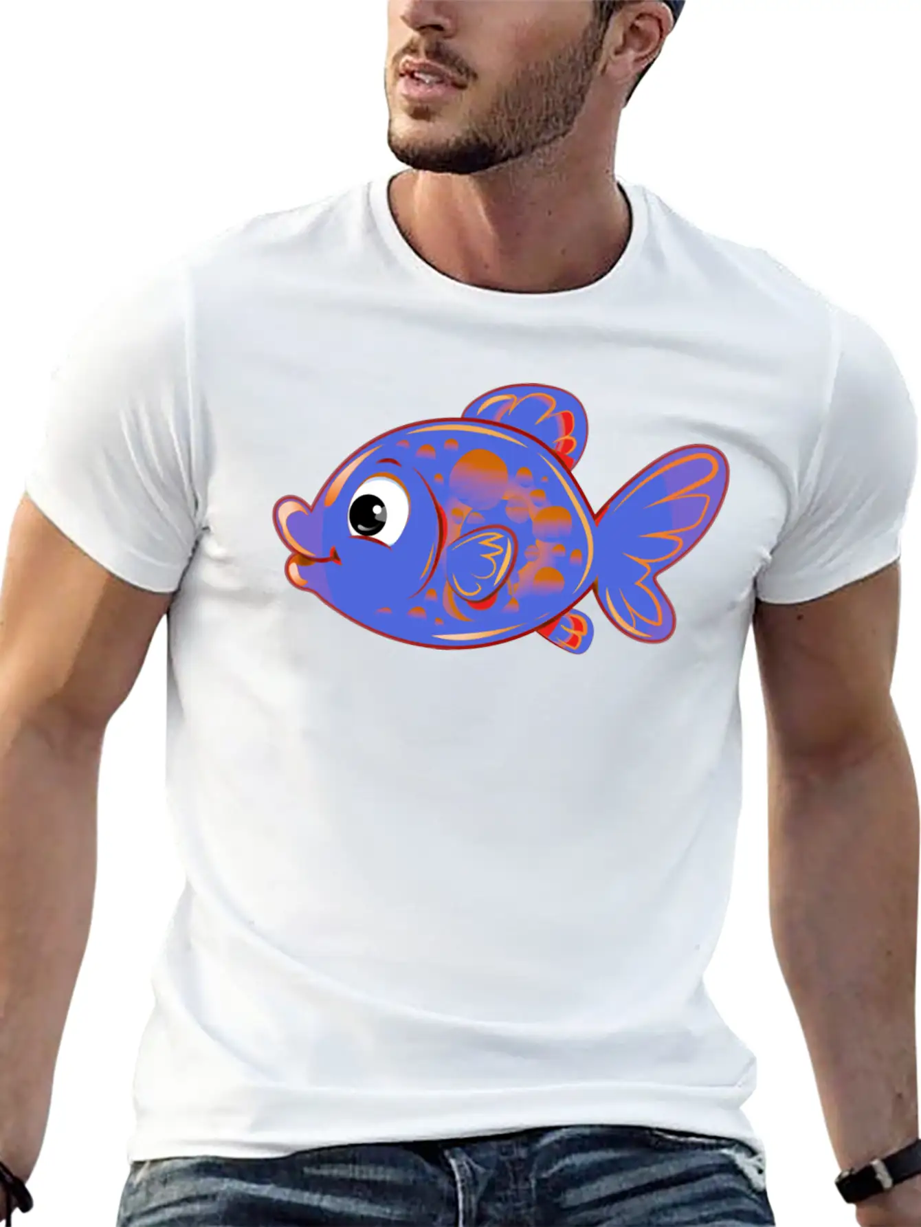 Fish Basic Graphic T-Shirt ¨C Daily Comfort In Soft Cotton