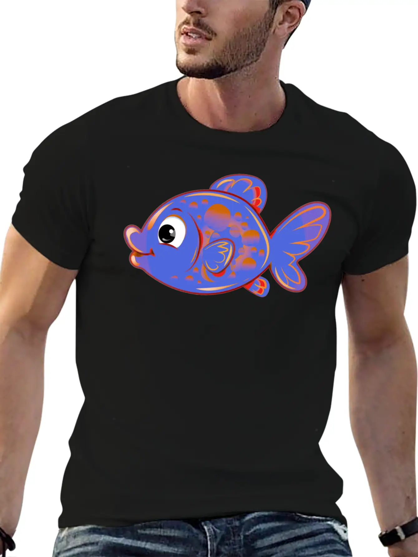 Fish Basic Graphic T-Shirt ¨C Daily Comfort In Soft Cotton